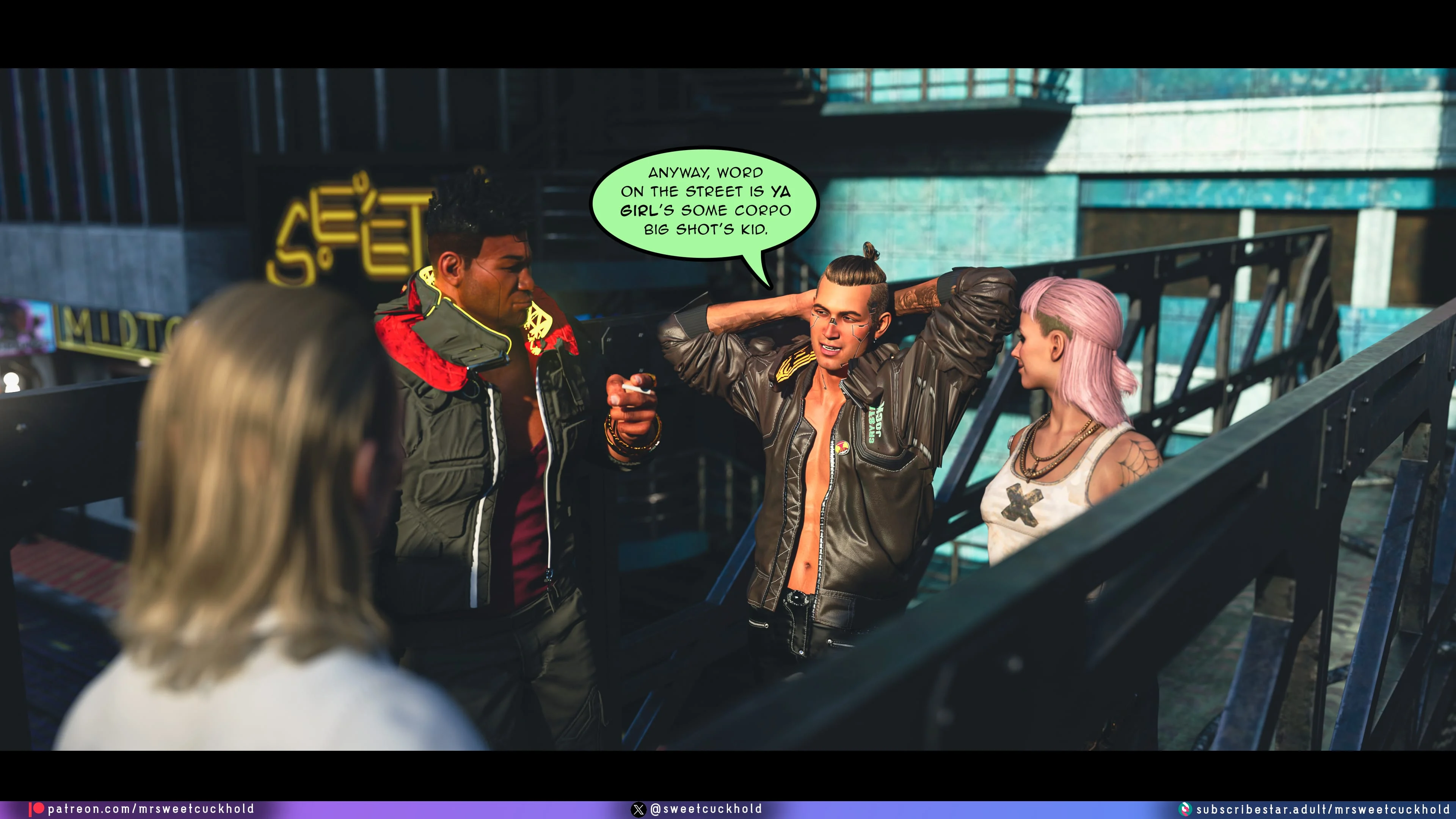 Street Corruption (Cyberpunk 2077) [Mr.SweetCuckhold] 2 . Street Corruption - Chapter 2 (Cyberpunk 2077) [Mr.SweetCuckhold] – page 37