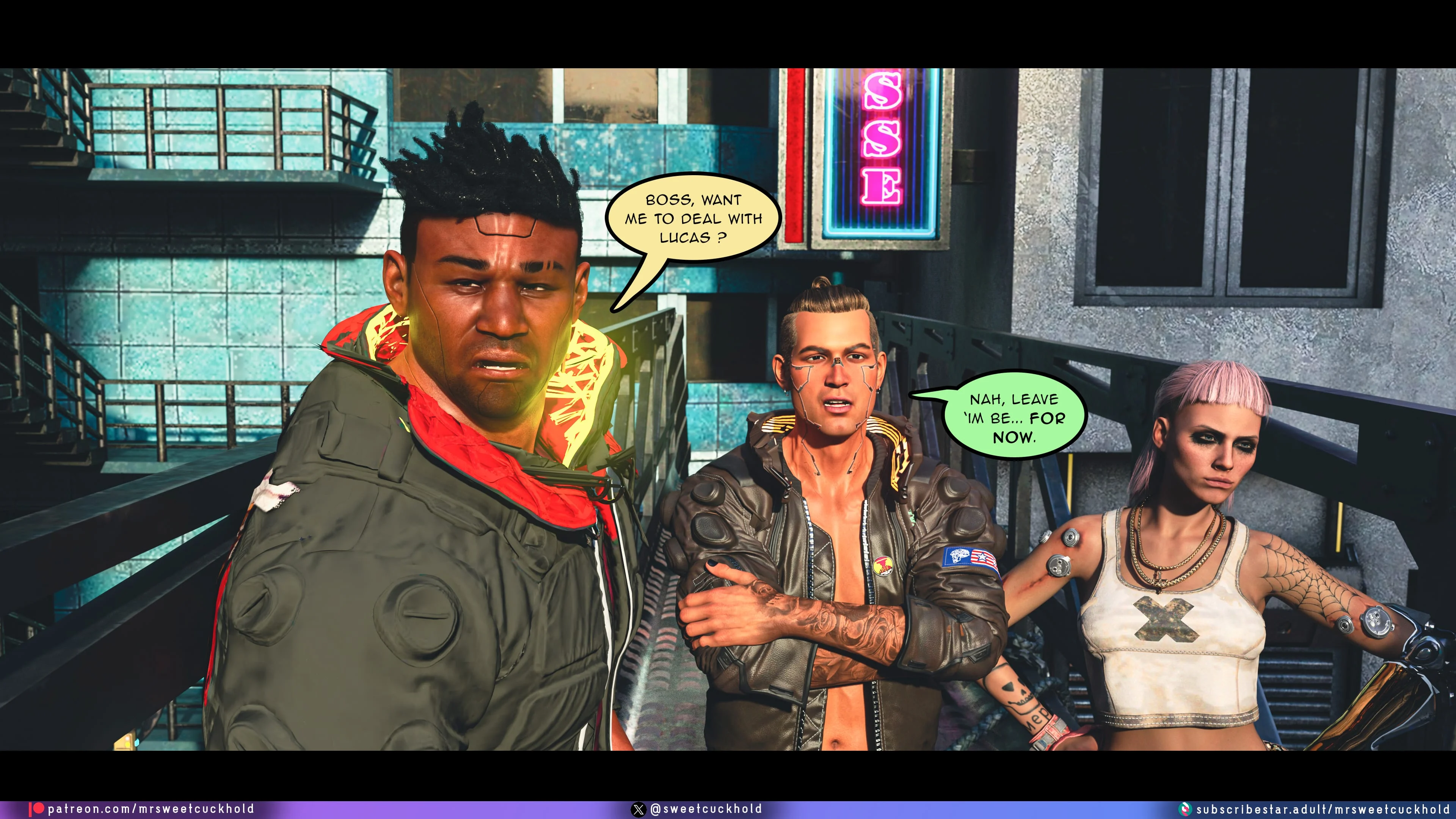 Street Corruption (Cyberpunk 2077) [Mr.SweetCuckhold] 2 . Street Corruption - Chapter 2 (Cyberpunk 2077) [Mr.SweetCuckhold] – page 61