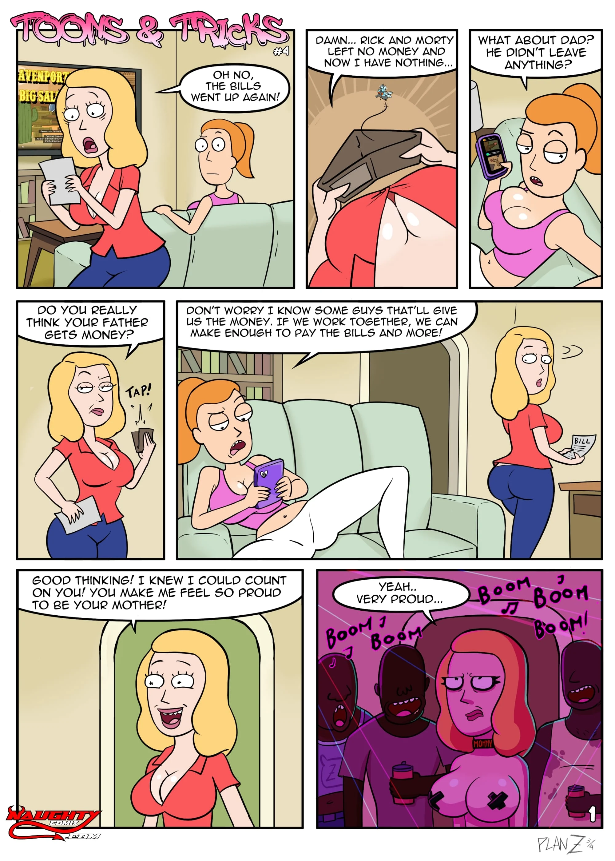 Toons &amp; Tricks (Various) [NaughtyComix , PlanZ34] 4 . Toons & Tricks - Chapter 4 (Rick And Morty) [NaughtyComix , PlanZ34] – page 1