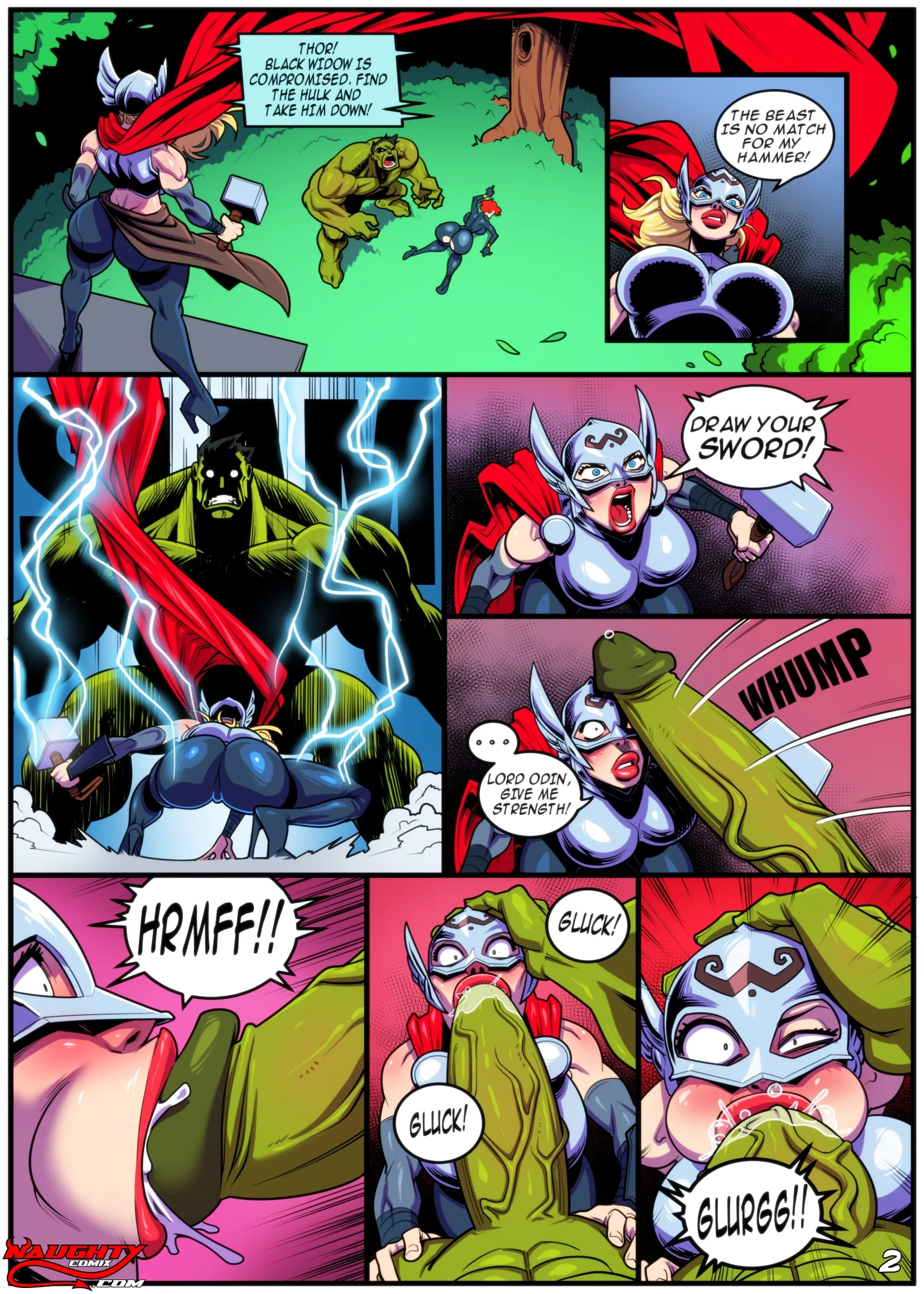 The Insatiable Hulk (The Avengers) [NaughtyComix] 1 . The Insatiable Hulk - Chapter 1 (The Avengers) [NaughtyComix] – page 2