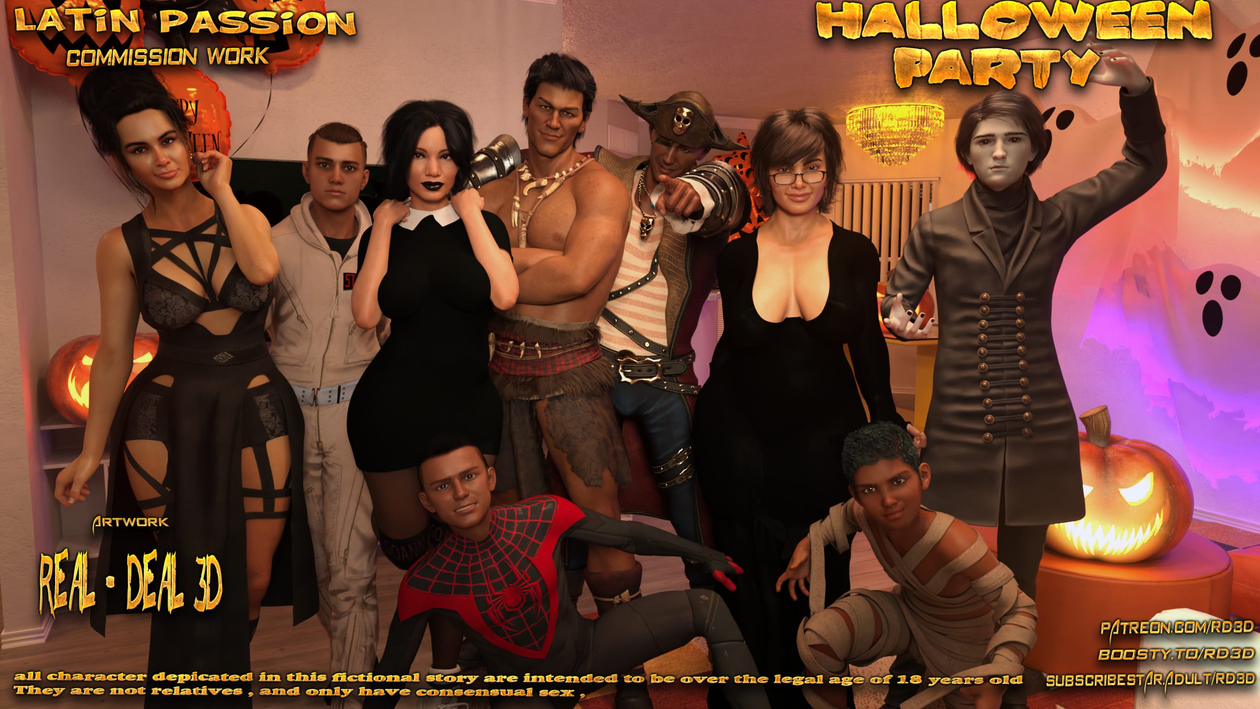 Latin Passion [Real-Deal 3D] 0.2 . Latin Passion - Halloween Party - [Real-Deal 3D] – page 1