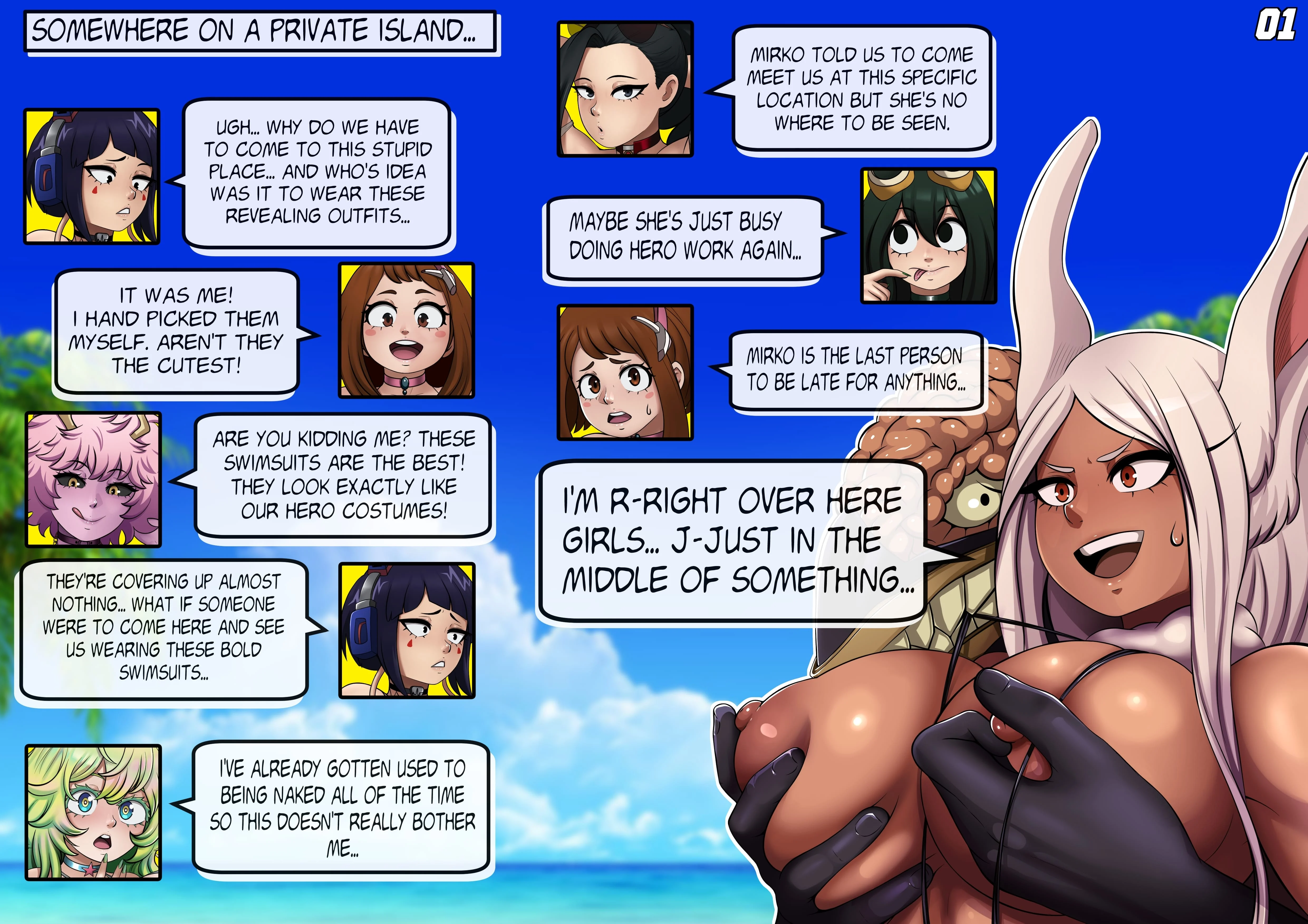 Class 1-A Girls ANALized at the Beach (My Hero Academia) [NowaJoestar] 1 . Class 1-A Girls ANALized at the Beach - Chapter 1 (My Hero Academia) [NowaJoestar] – page 3