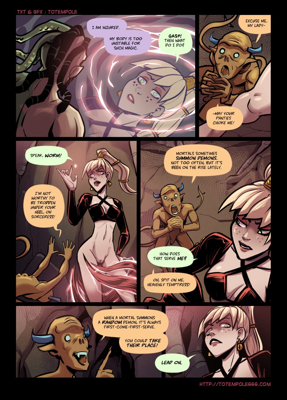 The Cummoner [Totempole] 28 . The Cummoner - Chapter 28 - Soul Bound Sorceress [Totempole] – page 12