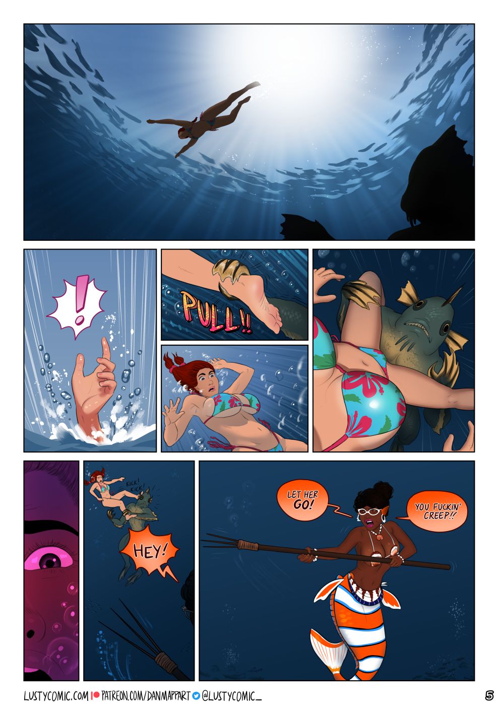 Lusty In Fantastic Breasts [Dan Mapplethorpe] 4 . Lusty And The Mermaid - Chapter 4 [Dan Mapplethorpe] – page 5