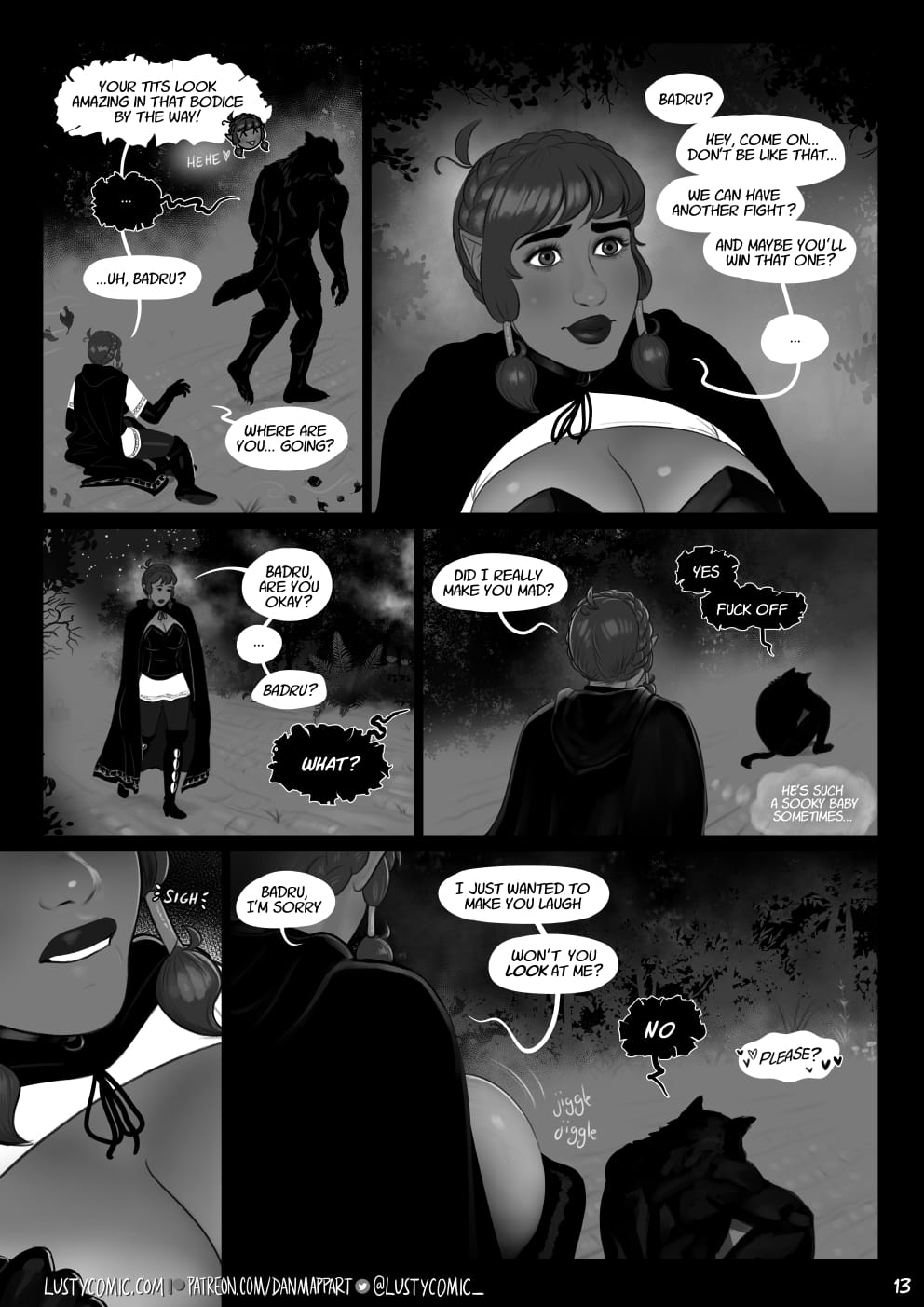 Lusty In Fantastic Breasts [Dan Mapplethorpe] 5 . Lusty And The Big Bad Werewolf - Chapter 5 [Dan Mapplethorpe] – page 13
