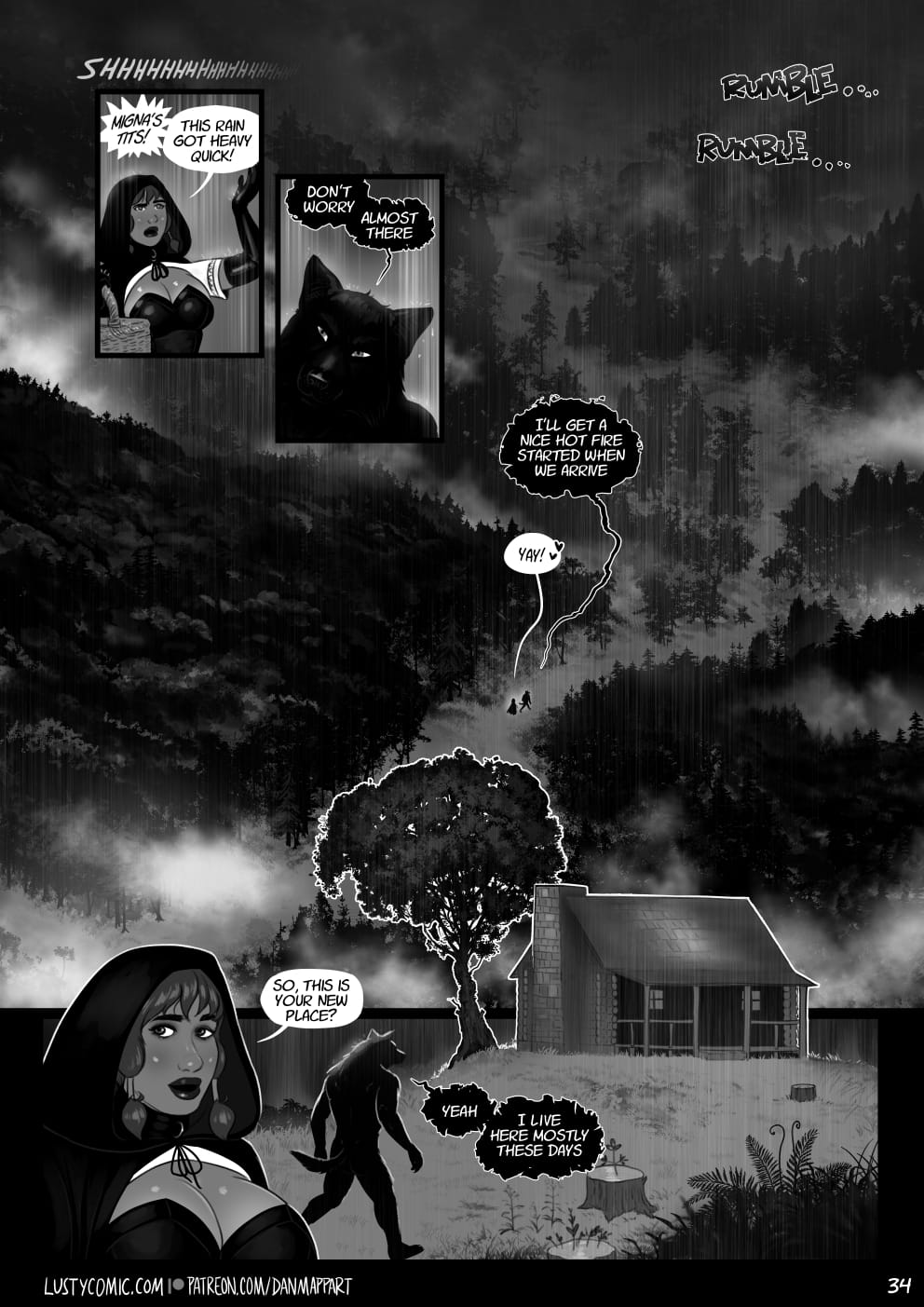 Lusty In Fantastic Breasts [Dan Mapplethorpe] 5 . Lusty And The Big Bad Werewolf - Chapter 5 [Dan Mapplethorpe] – page 34