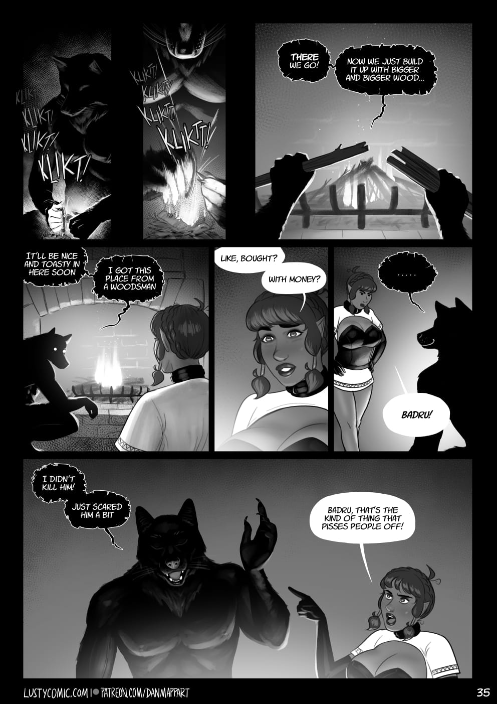 Lusty In Fantastic Breasts [Dan Mapplethorpe] 5 . Lusty And The Big Bad Werewolf - Chapter 5 [Dan Mapplethorpe] – page 35
