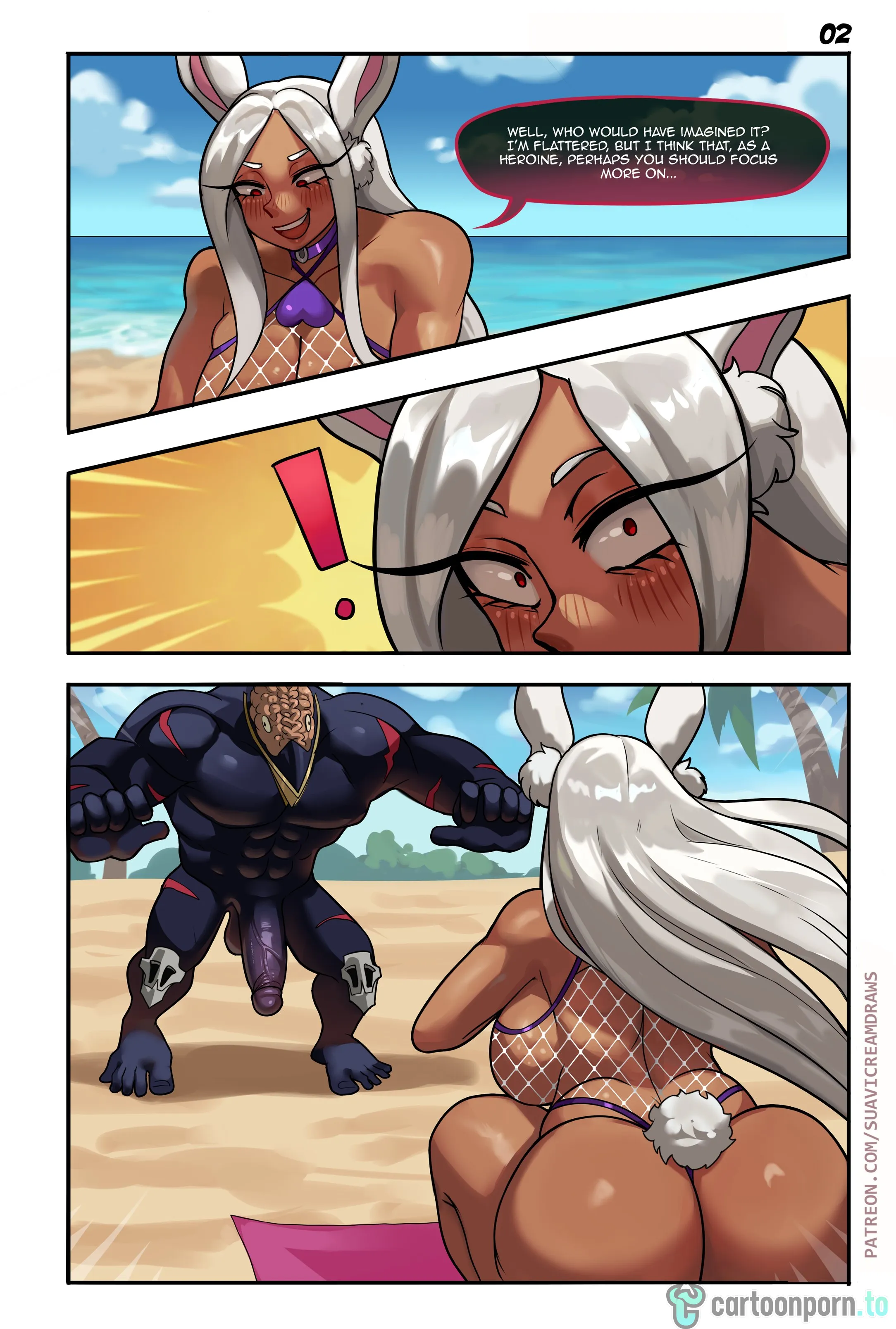 Mirko's Beach Training (My Hero Academia) [SuaviCream-Draws] Chapter 1 – page 3