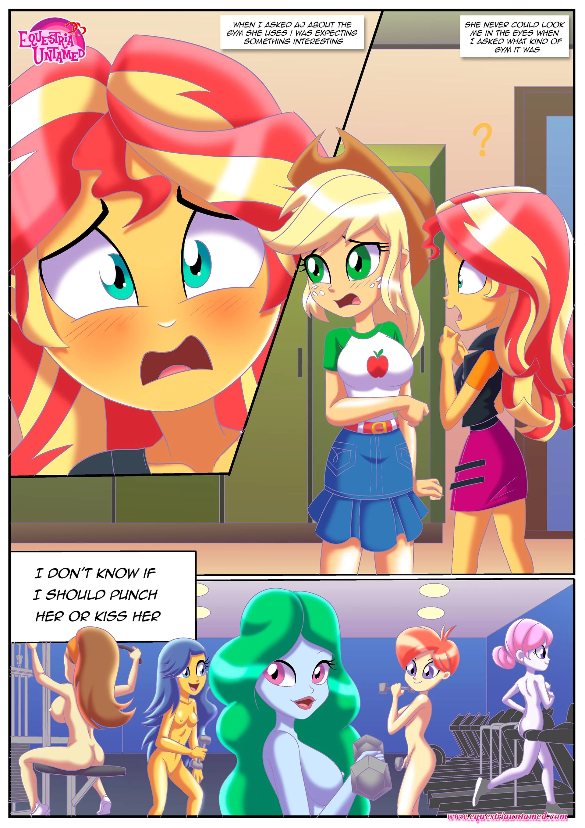 Sunset's Steamy Workout (Equestria Girls) [PalComix] 1 . Sunset's Steamy Workout - Chapter 1 (Equestria Girls) [PalComix] – page 2