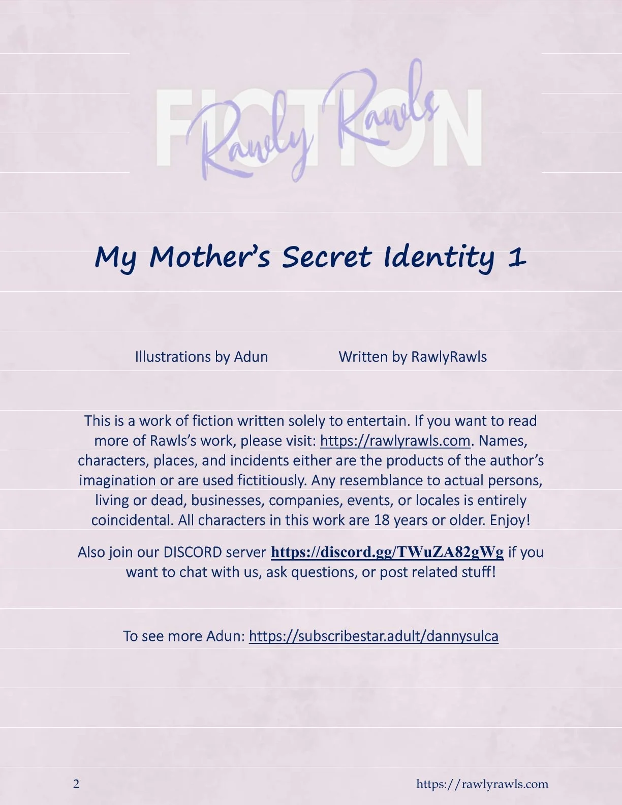 My Mother's Secret Identity [Adun | Danny Sulca , RawlyRawls] 1 . My Mother's Secret Identity - Chapter 1 [Adun - Danny Sulca , RawlyRawls] – page 2