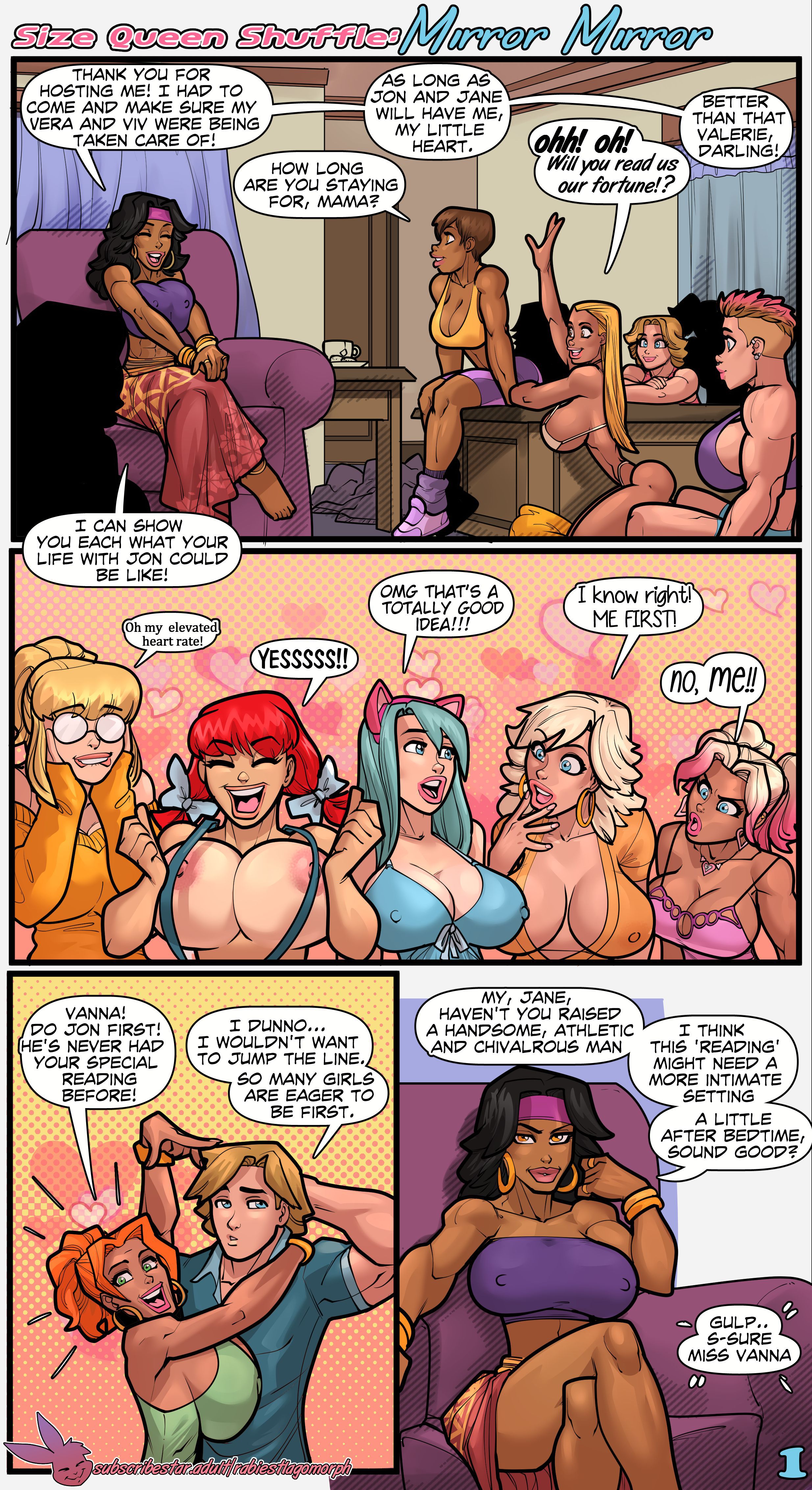 My Mom And Sister Are Size Queen Sluts [Rabies T Lagomorph] 0.2 . Size Queen Shuffle - Mirror Mirror - [Rabies T Lagomorph] – page 1