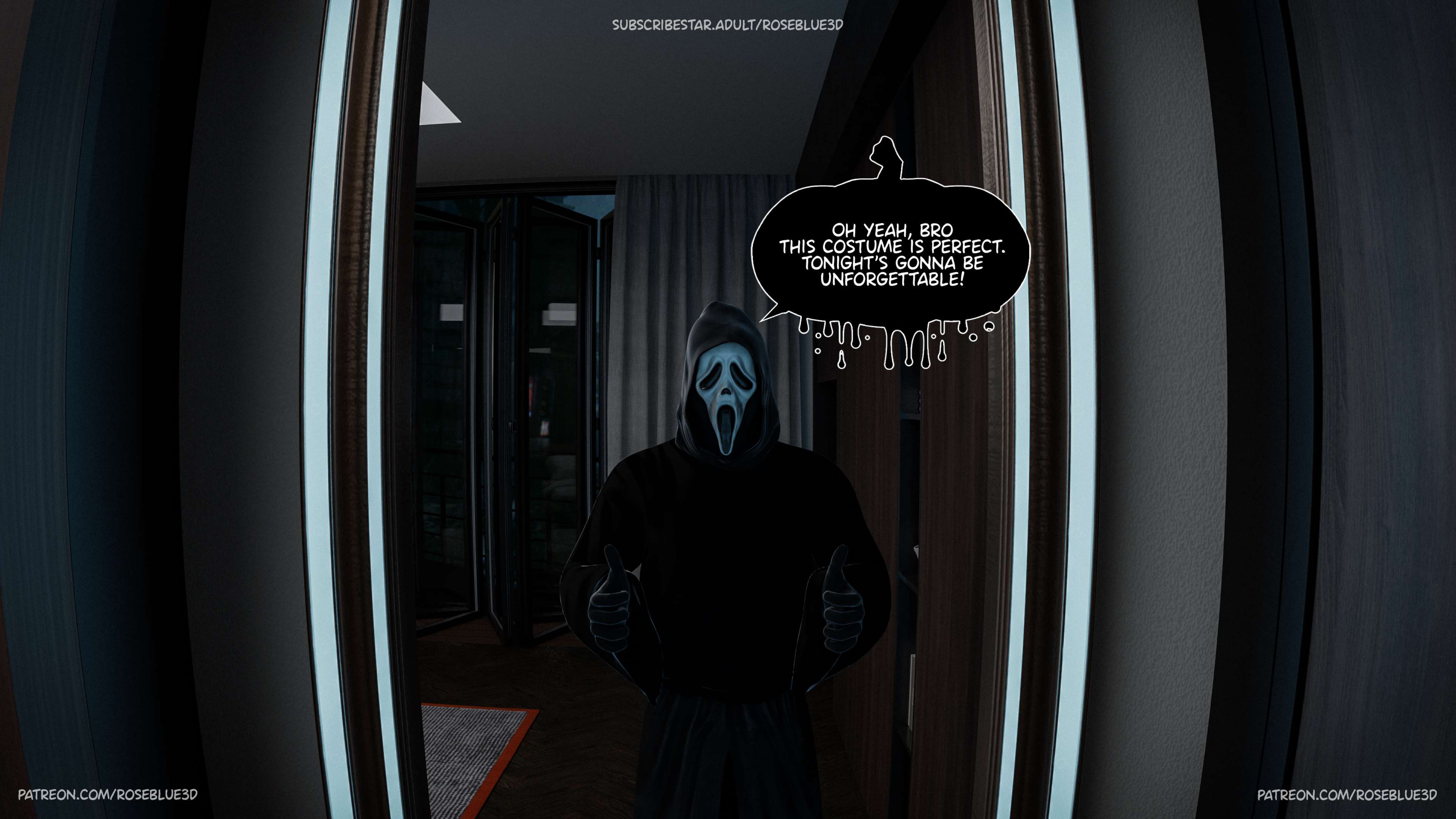 My Neighbor's Widow [Rose Blue 3D] 47.5 . My Neighbor's Widow - Halloween Special - Chapter 47.5 [Rose Blue 3D] – page 3