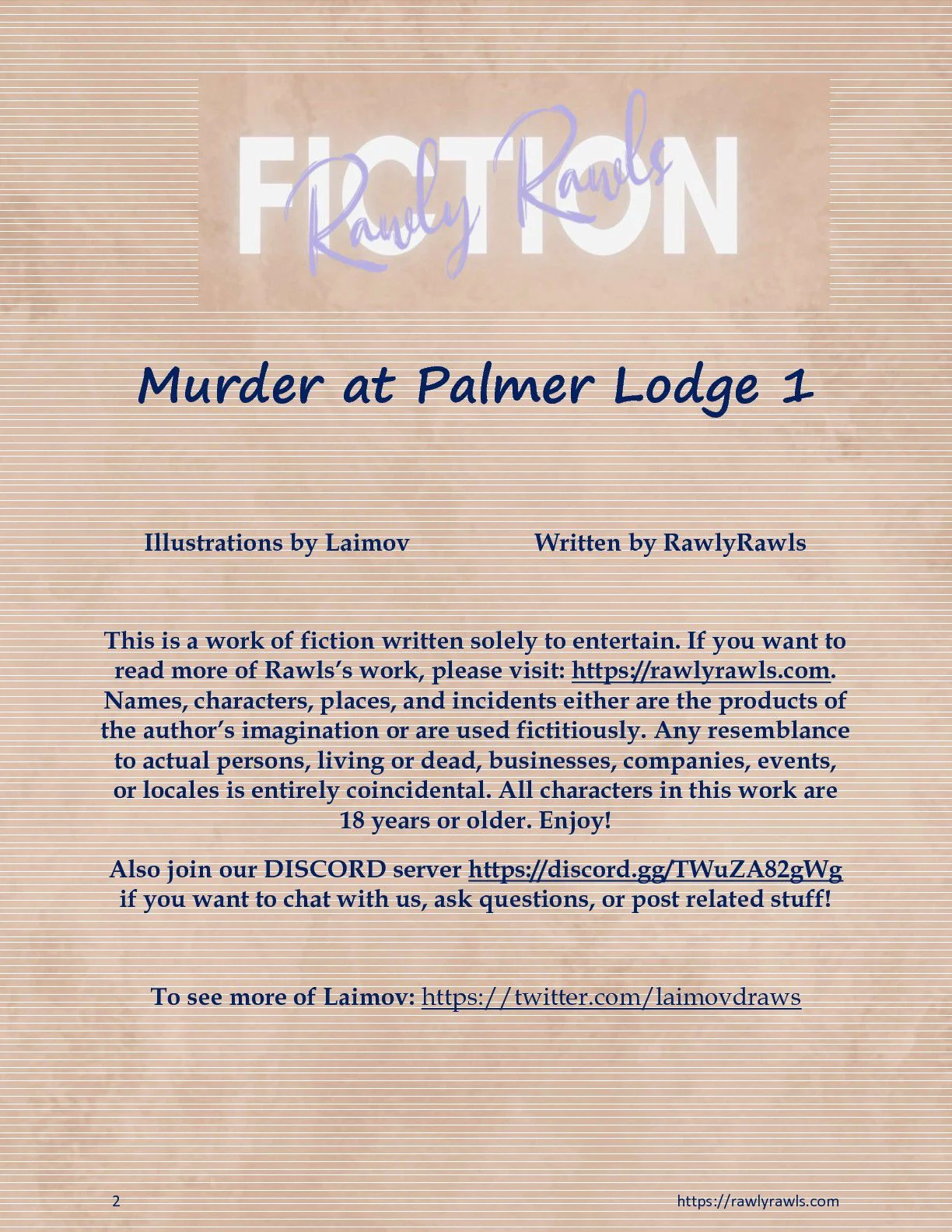 Murder At Palmer Lodge [Laimov , RawlyRawls] 1 . Murder At Palmer Lodge - Chapter 1 [Laimov , RawlyRawls] – page 2