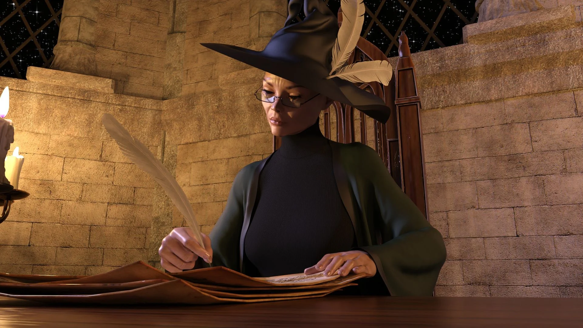 Hermione Granger and the Professor's Wand (Harry Potter) [Serge3DX] 1.5 . Hermione Granger and the Professor's Wand - Textless - Chapter 1 (Harry Potter) [Serge3DX] – page 2