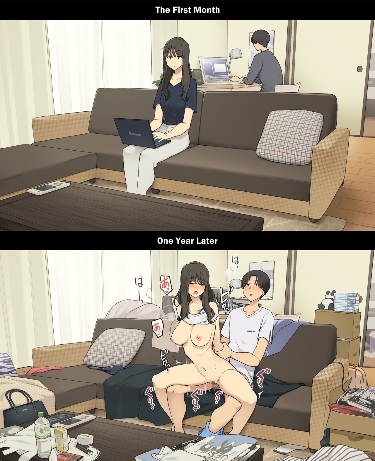 A Day in the Life of a Couple: Their First Month Living Together vs. One Year Later Chapter 1 – page 10