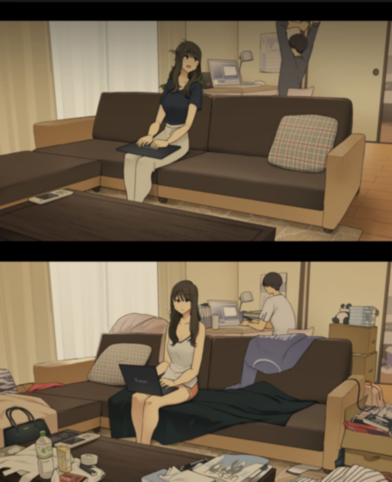 A Day in the Life of a Couple: Their First Month Living Together vs. One Year Later Chapter 1 – page 12