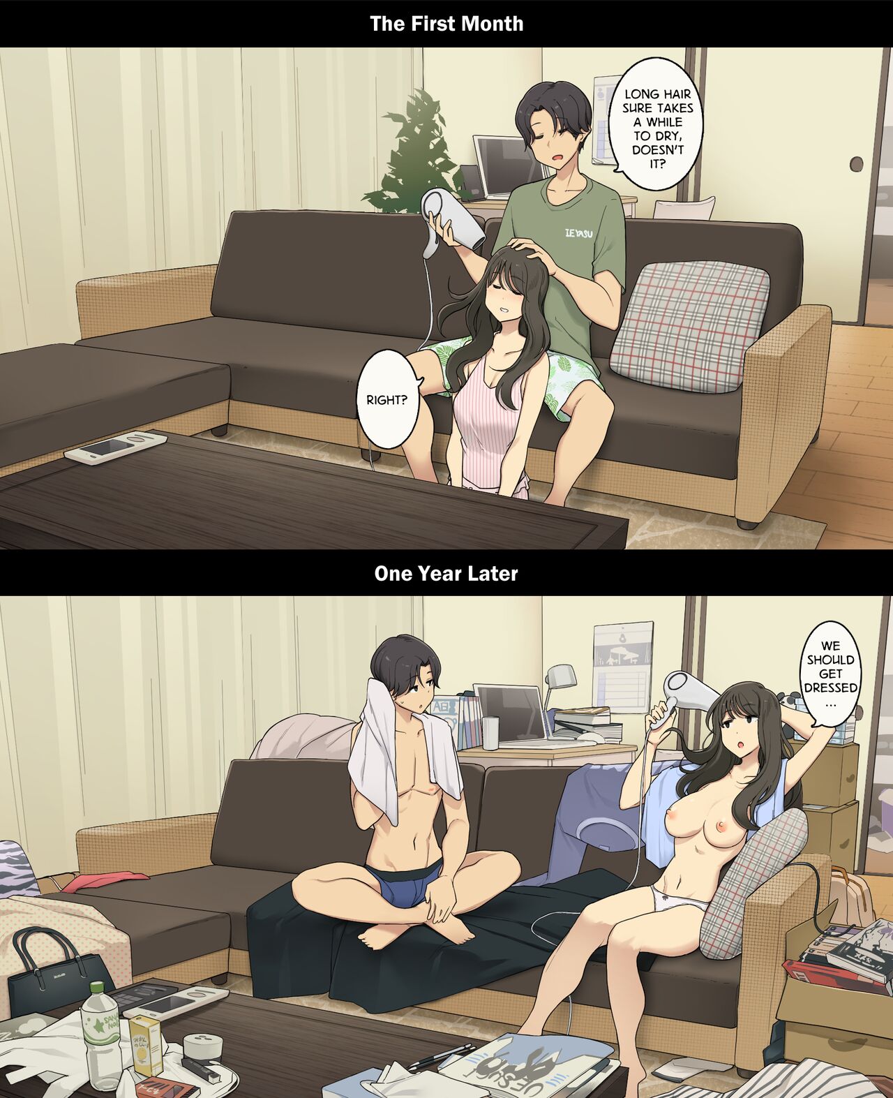 A Day in the Life of a Couple: Their First Month Living Together vs. One Year Later Chapter 1 – page 13