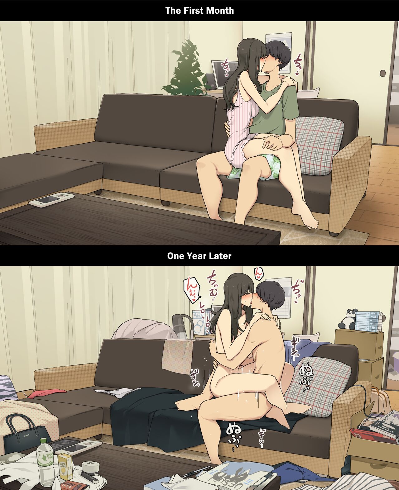 A Day in the Life of a Couple: Their First Month Living Together vs. One Year Later Chapter 1 – page 15