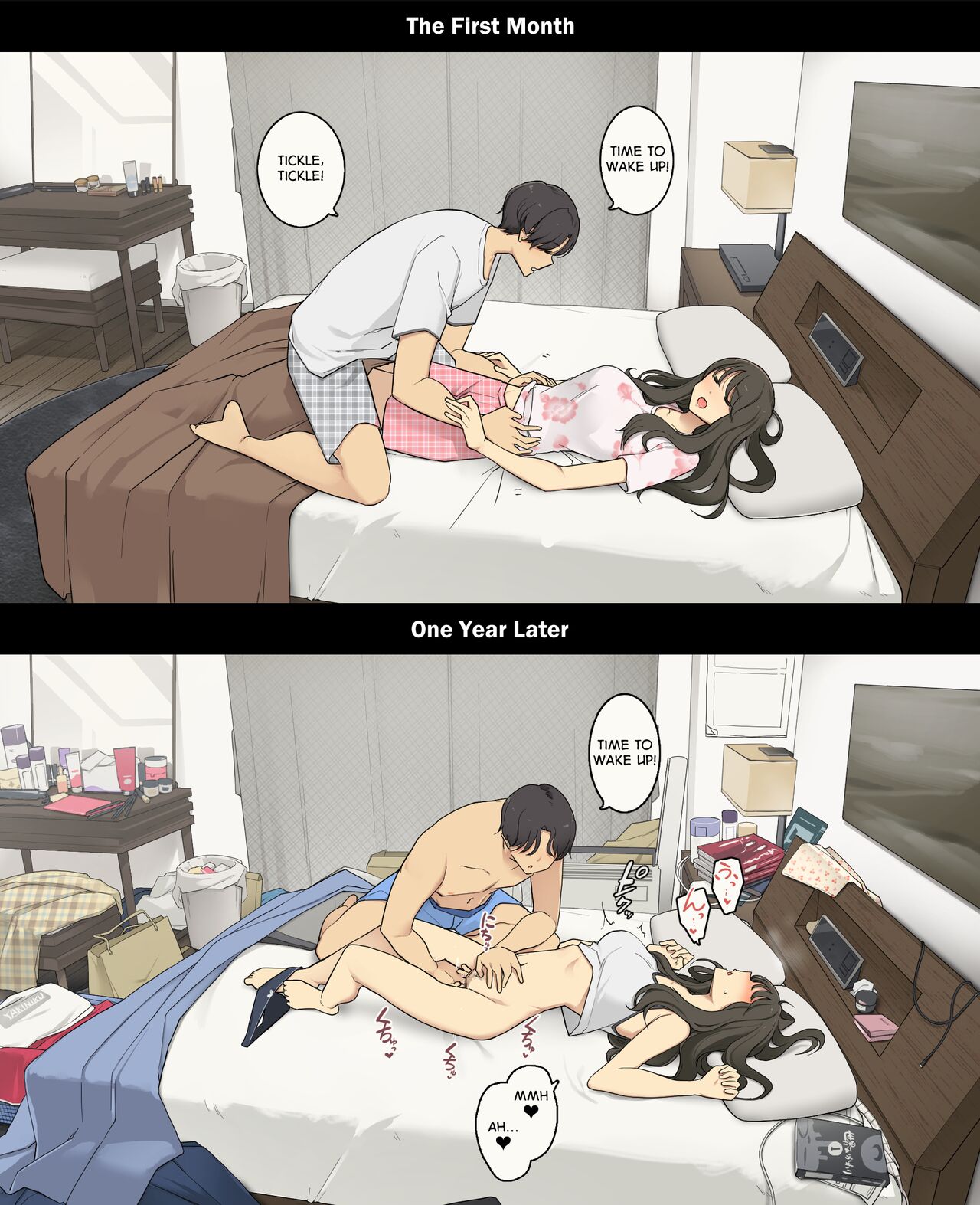A Day in the Life of a Couple: Their First Month Living Together vs. One Year Later Chapter 1 – page 2