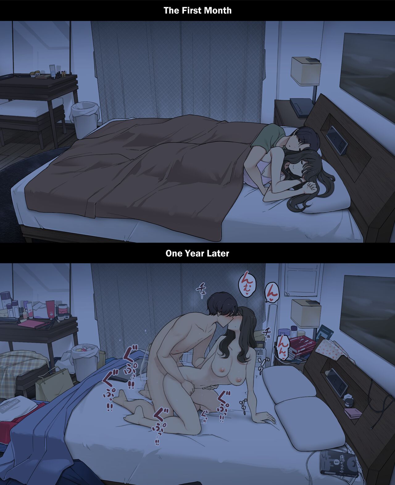 A Day in the Life of a Couple: Their First Month Living Together vs. One Year Later Chapter 1 – page 21
