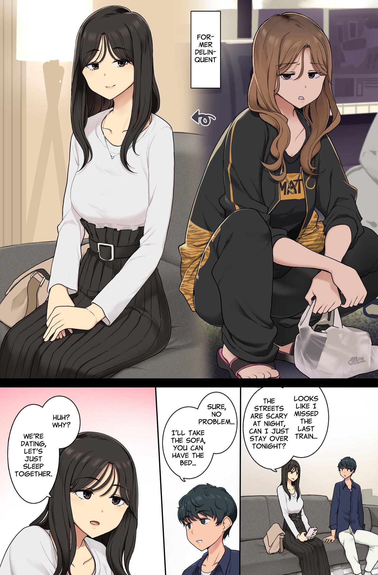 An Ex-Delinquent Lets Her Old Self Slip Out Chapter 1 – page 1