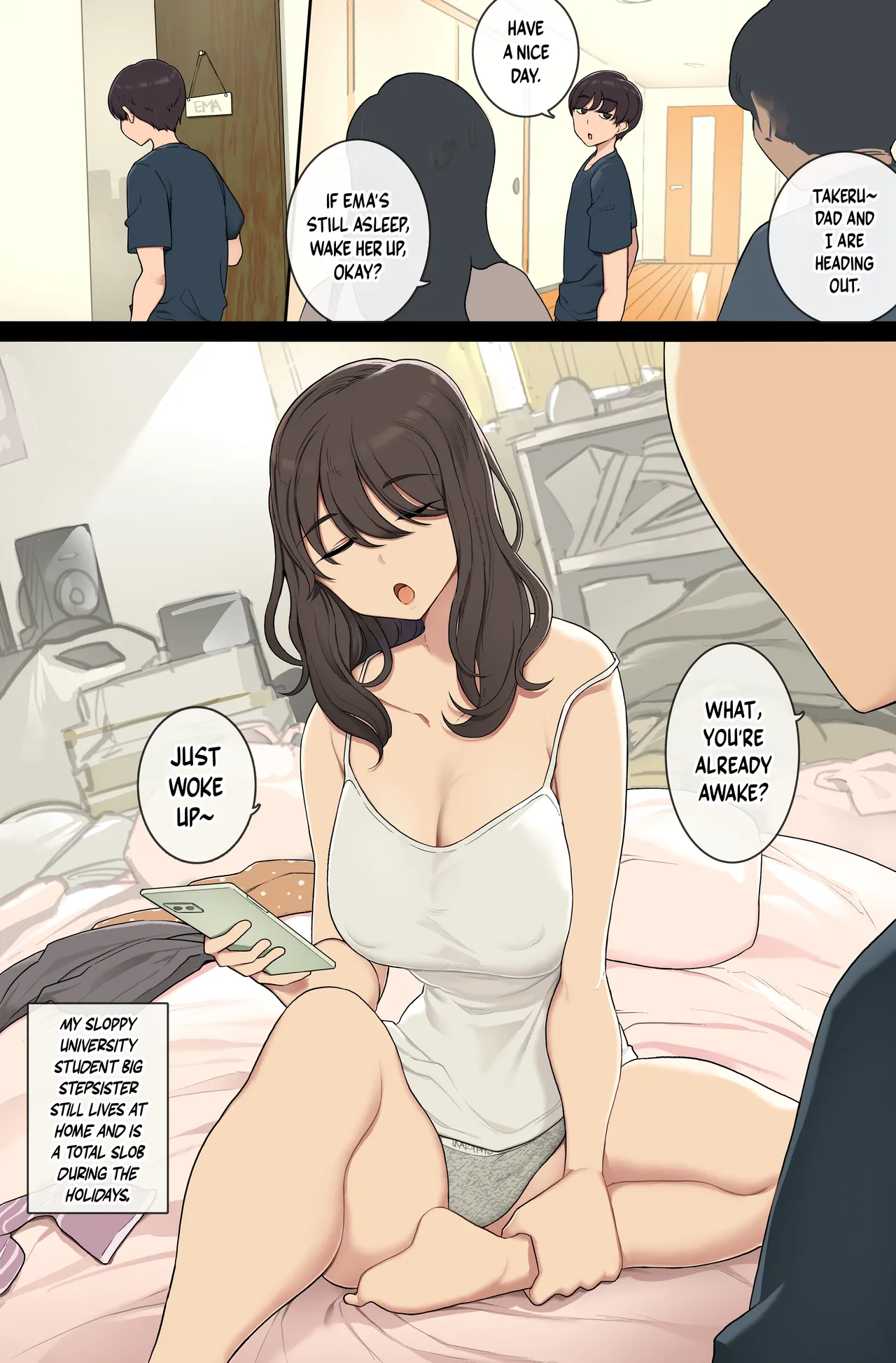 I Get to Fuck my Stepsister, Who's Sloppy in Both Her Lifestyle and Her Sense of Chastity (Wakamatsu) Chapter 1 – page 1