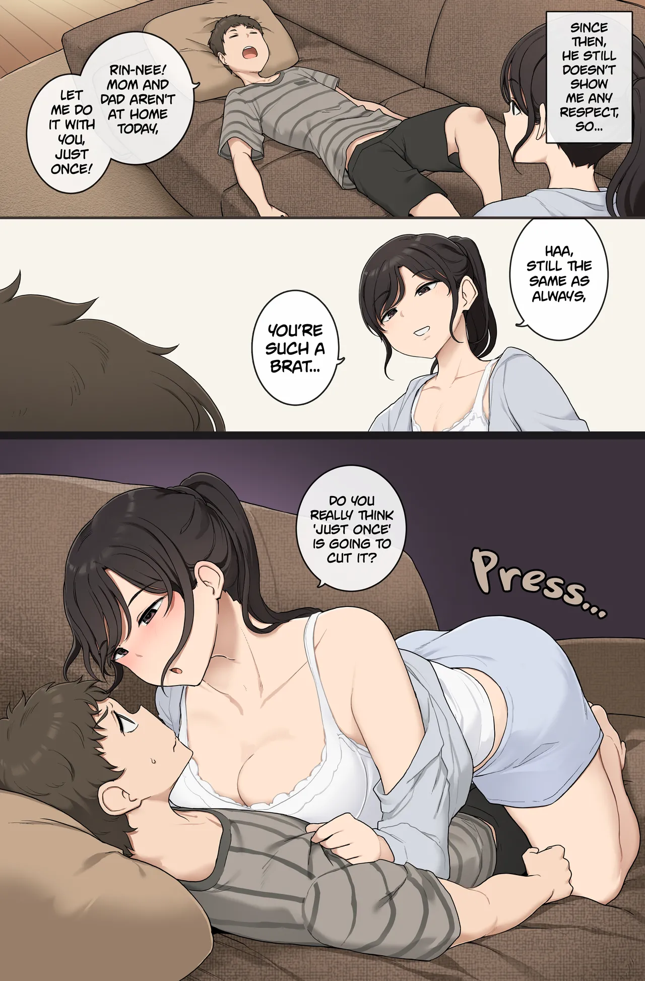 Older Step-sister Teaches Her Cheeky Little Step-brother a Lesson (Wakamatsu) Chapter 1 – page 3
