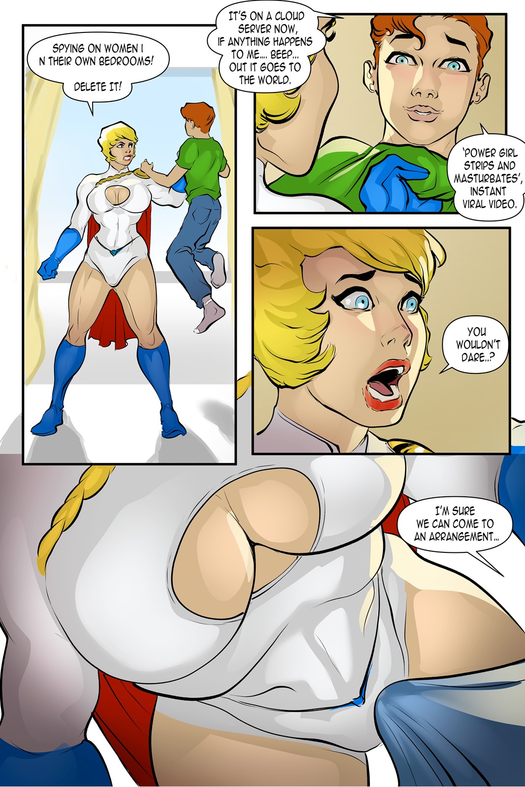 Power Girl Blackmailed (DC Comics) [Metrinome] Chapter 1 – page 7