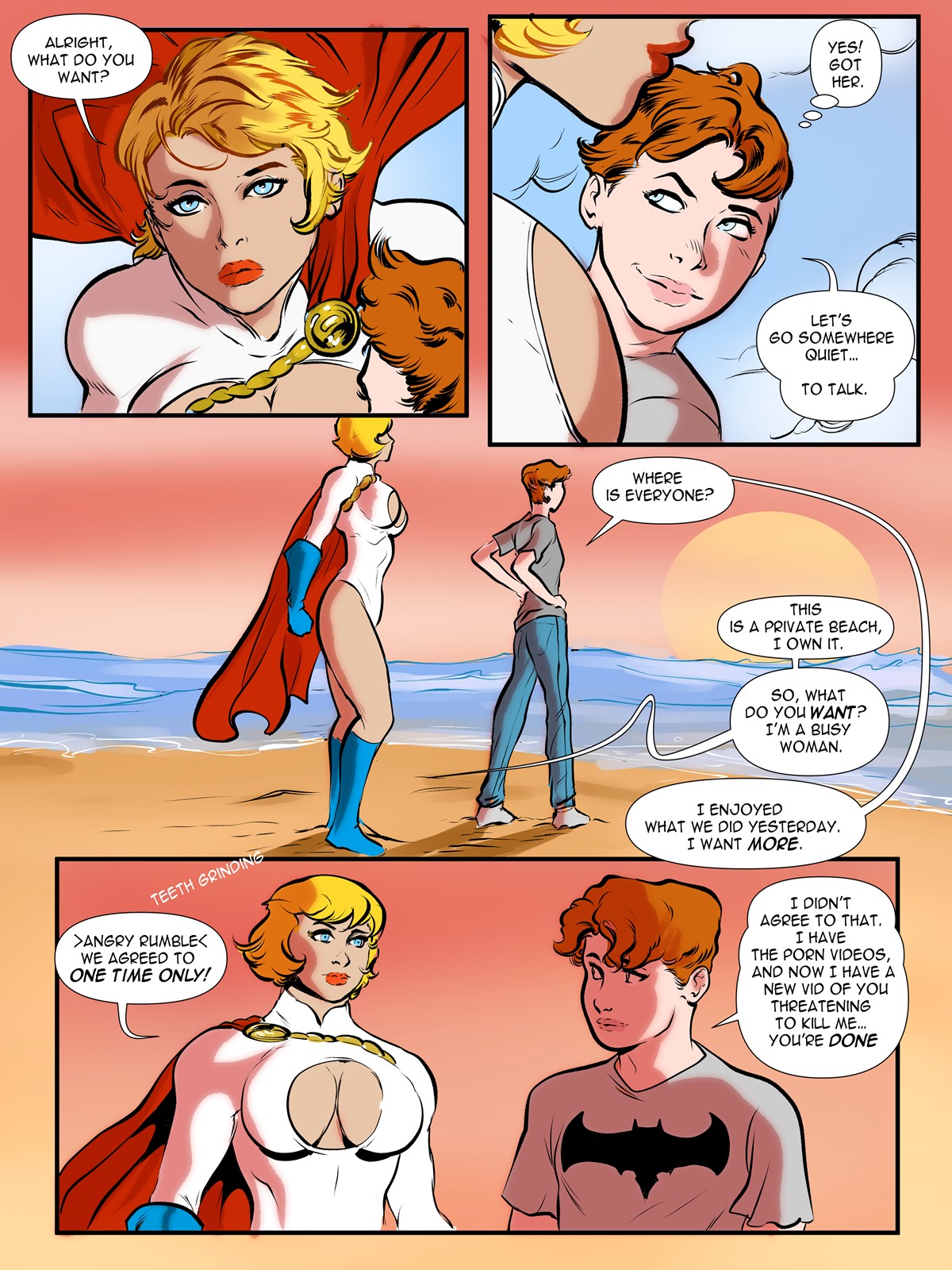 Power Girl Blackmailed (DC Comics) [Metrinome] Chapter 1 – page 13