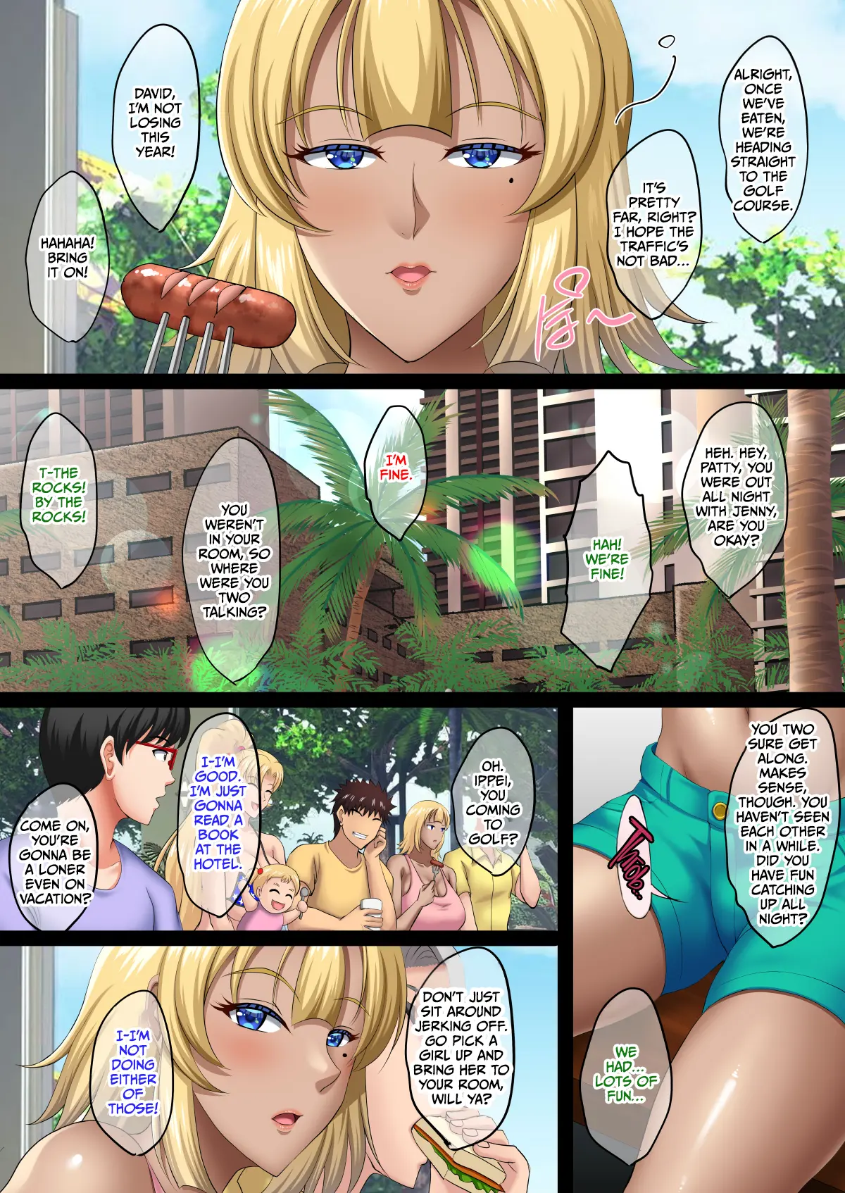 InCha Otouto ga Nangoku Beach de Kinpatsu Bakunyuu Oyako o Matomete Netotte Haramaseru Hanashi Chapter 1 – page 133