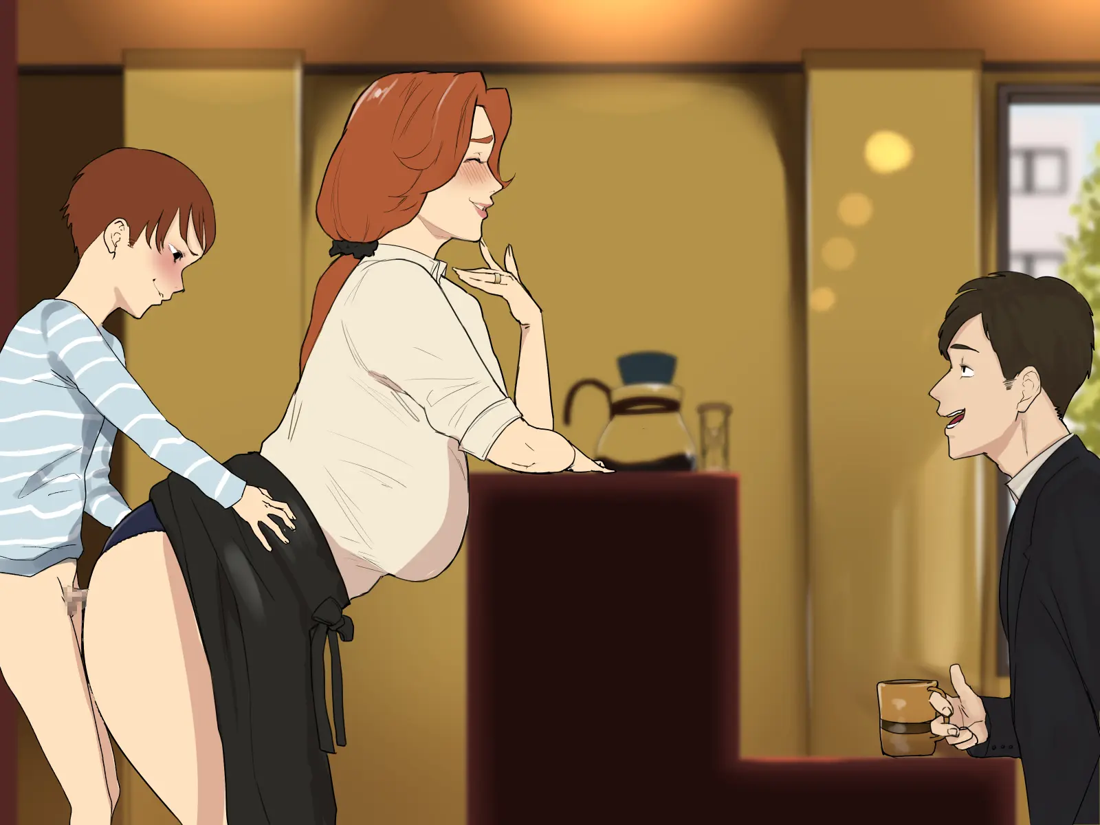 Kissaten no Tenchou wa Mainichi Musuko no Seishori Ana #1 | Coffee Shop Manager Every Day Son's Sexual Processing Hole #1 Chapter 1 – page 56