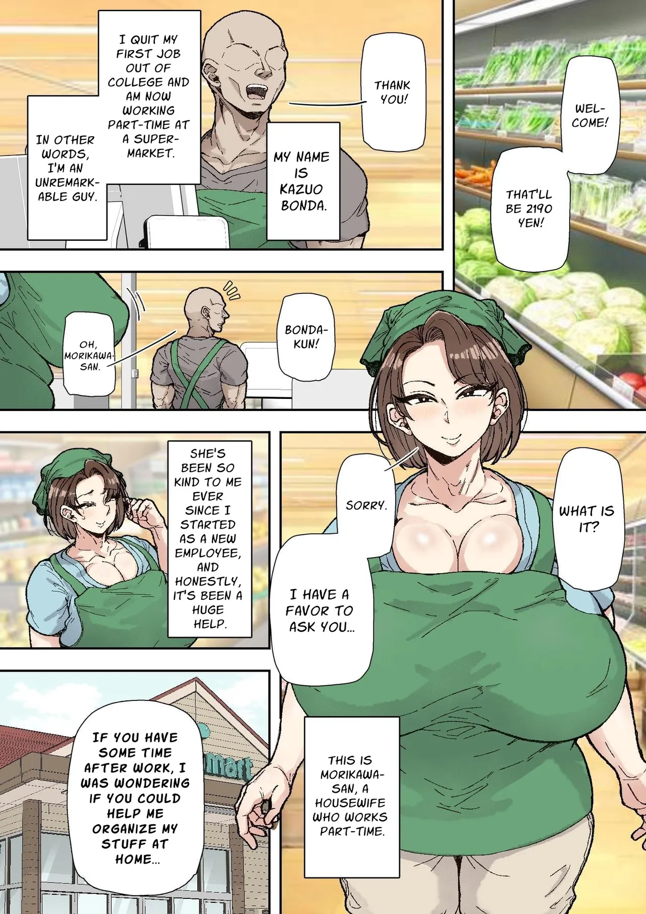 Minako Morikawa (42) Easily Falls to the Big Dick Guy at Work [Marui Square] Chapter 1 – page 2