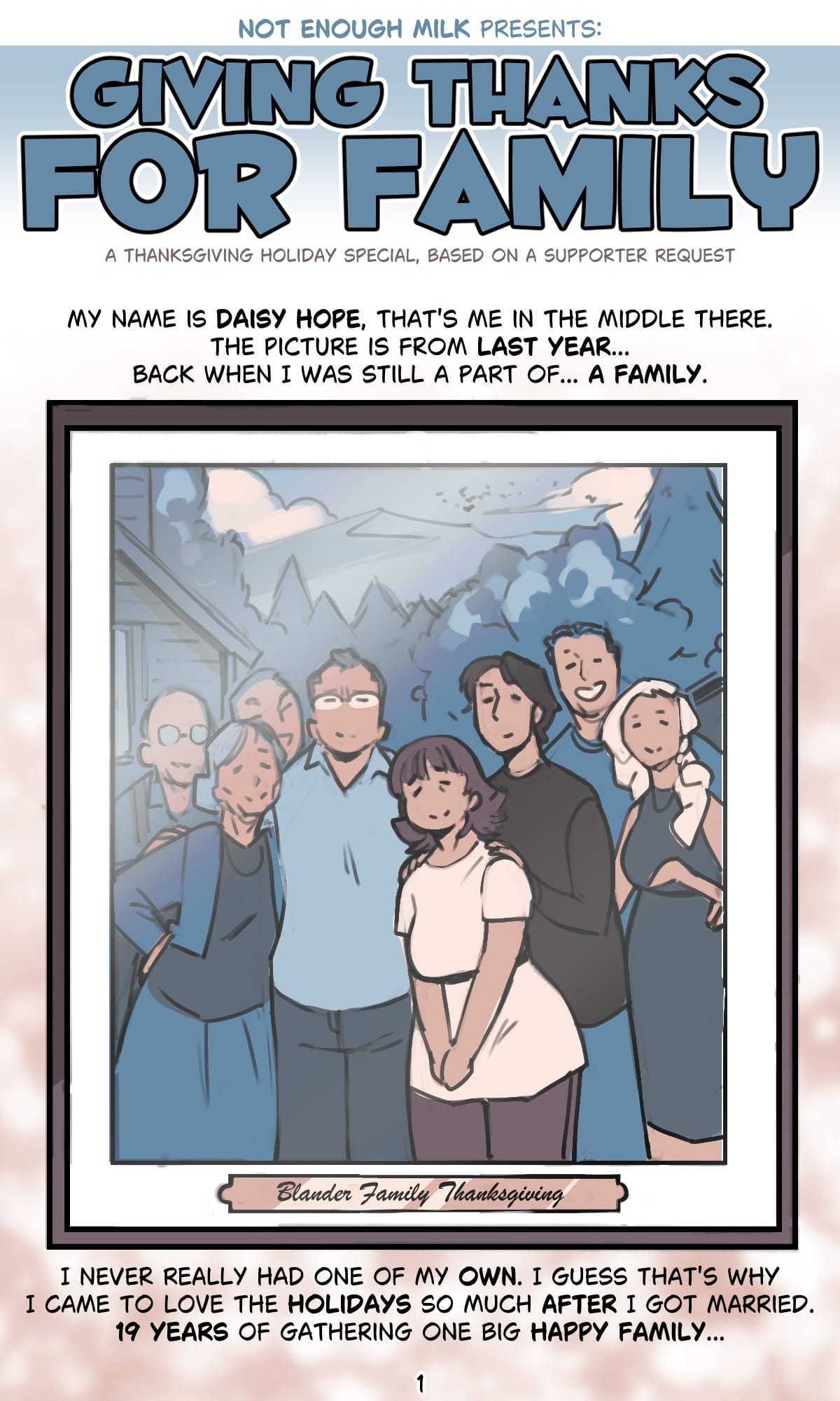 Giving Thanks for Family [NotEnoughMilk] 1 . Giving Thanks for Family - Chapter 1 [NotEnoughMilk] – page 1
