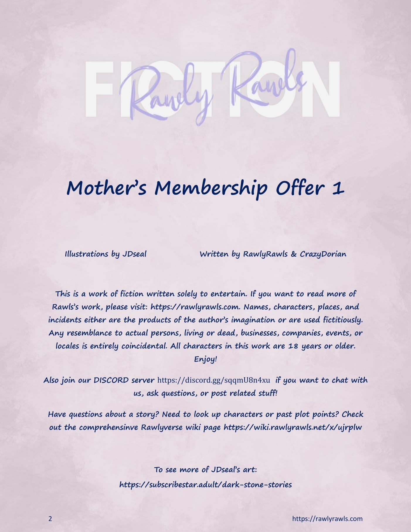 Mothers Membership Offer [JDSeal] 1 . Mother's Membership Offer - Chapter 1 [RawlyRawls , JDSeal] – page 2