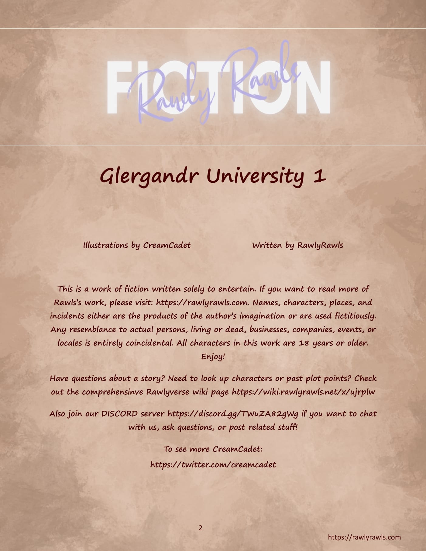 Glergandr University [CreamCadet , Rawly Rawls] 1 . Glergandr University - Chapter 1 [CreamCadet , Rawly Rawls] – page 2