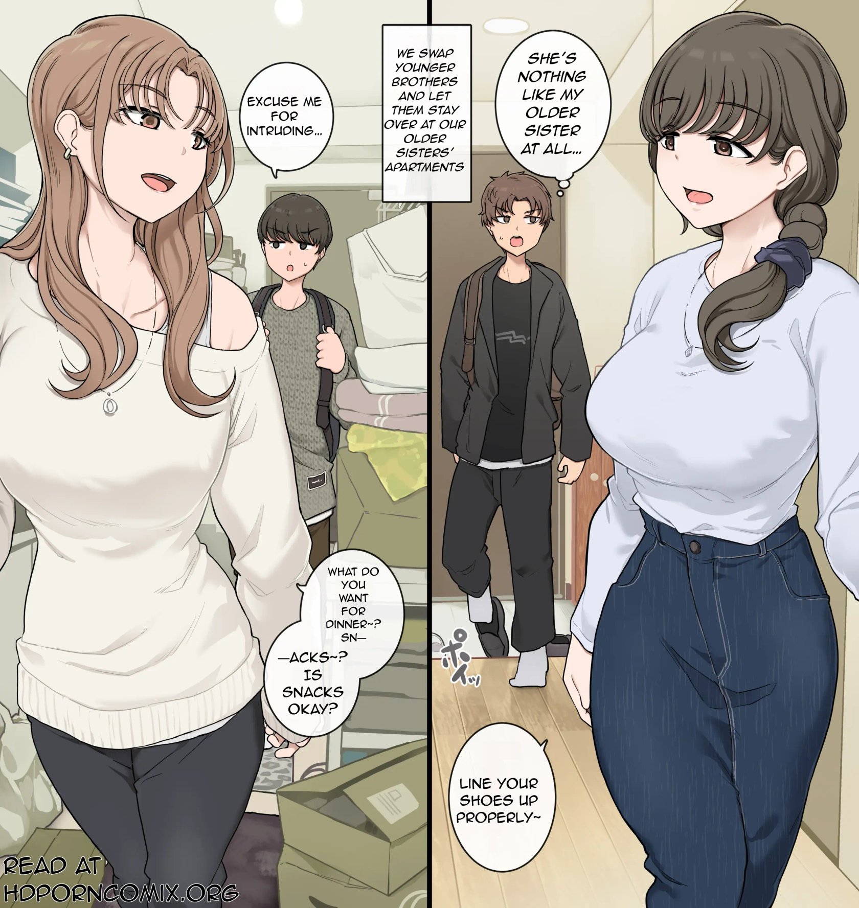 Letting Eachother Stay Over In Our Big Sisters’ Rooms comic porn Letting Eachother Stay Over In Our Big Sisters’ Rooms Chapter 1 – page 1