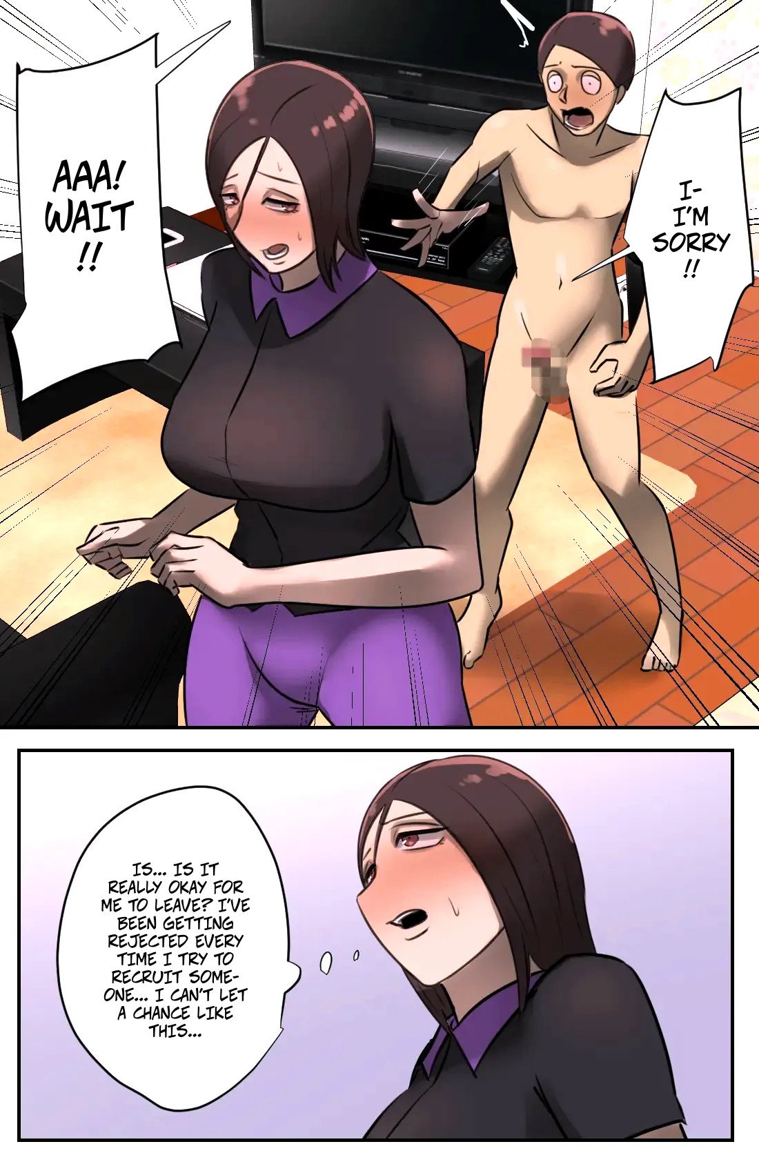[Chotto B-Sen] A Saleswoman Interrupted Me While I Was Jerking-Off — Genkan o Aketara Iru Kanyuu Oba-san comic porn [Chotto B-Sen] A Saleswoman Interrupted Me While I Was Jerking-Off — Genkan o Aketara Iru Kanyuu Oba-san [Colorized] Chapter 1 – page 13