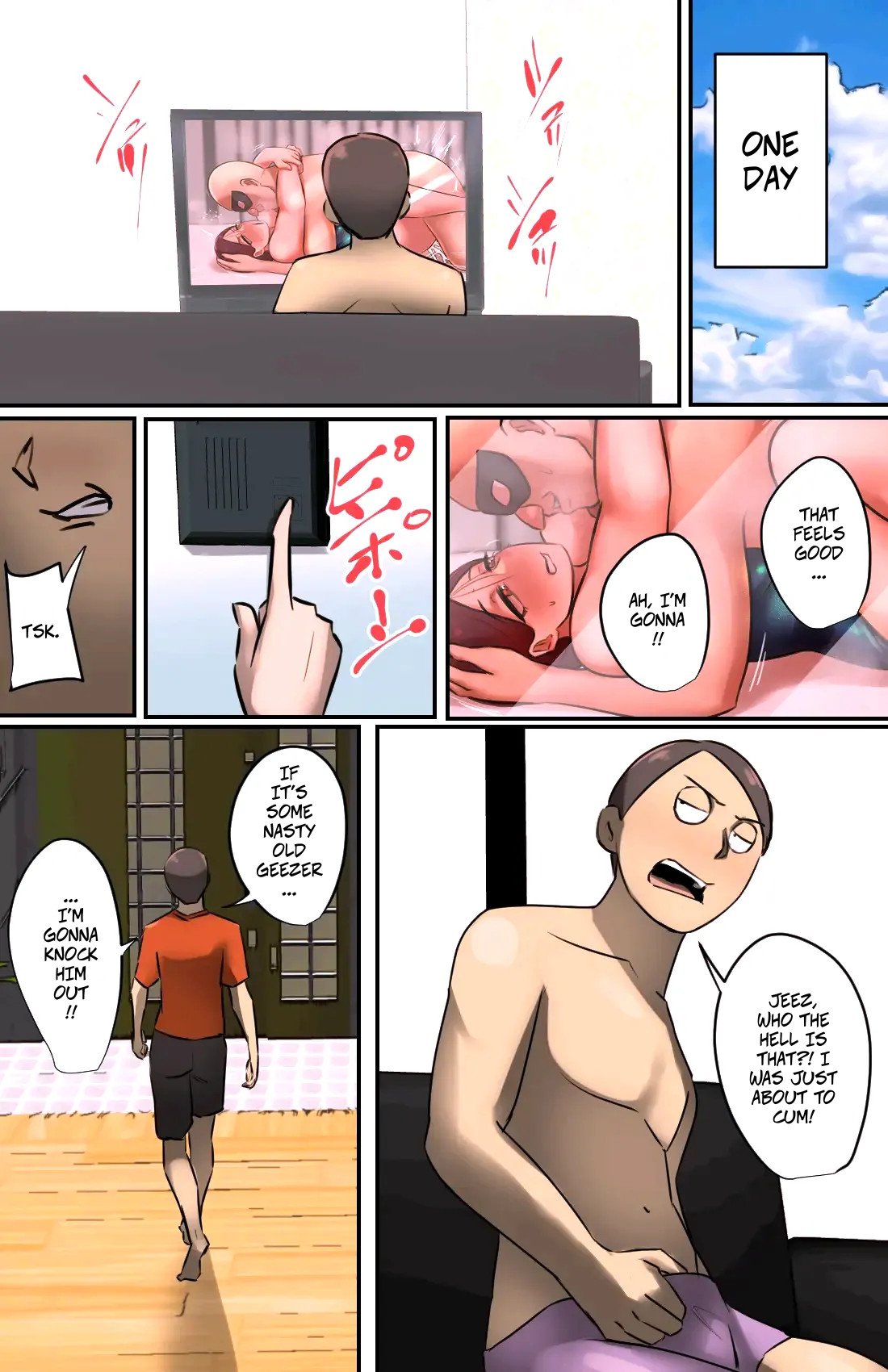 [Chotto B-Sen] A Saleswoman Interrupted Me While I Was Jerking-Off — Genkan o Aketara Iru Kanyuu Oba-san comic porn [Chotto B-Sen] A Saleswoman Interrupted Me While I Was Jerking-Off — Genkan o Aketara Iru Kanyuu Oba-san [Colorized] Chapter 1 – page 3
