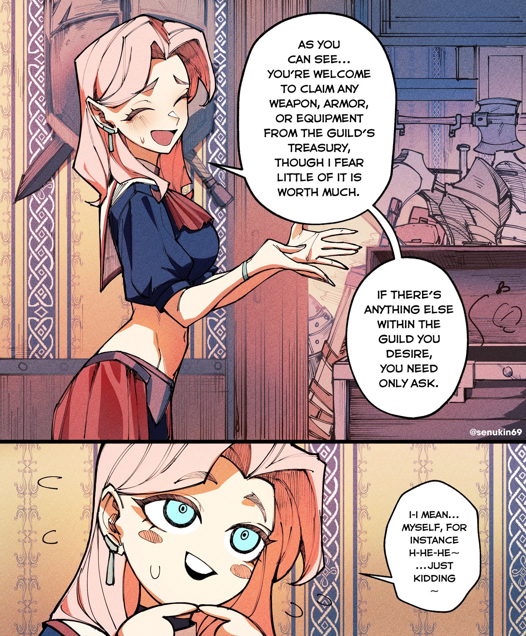 [Senukin] A Quest’s Compensation comic porn [Senukin] A Quest’s Compensation Chapter 1 – page 2