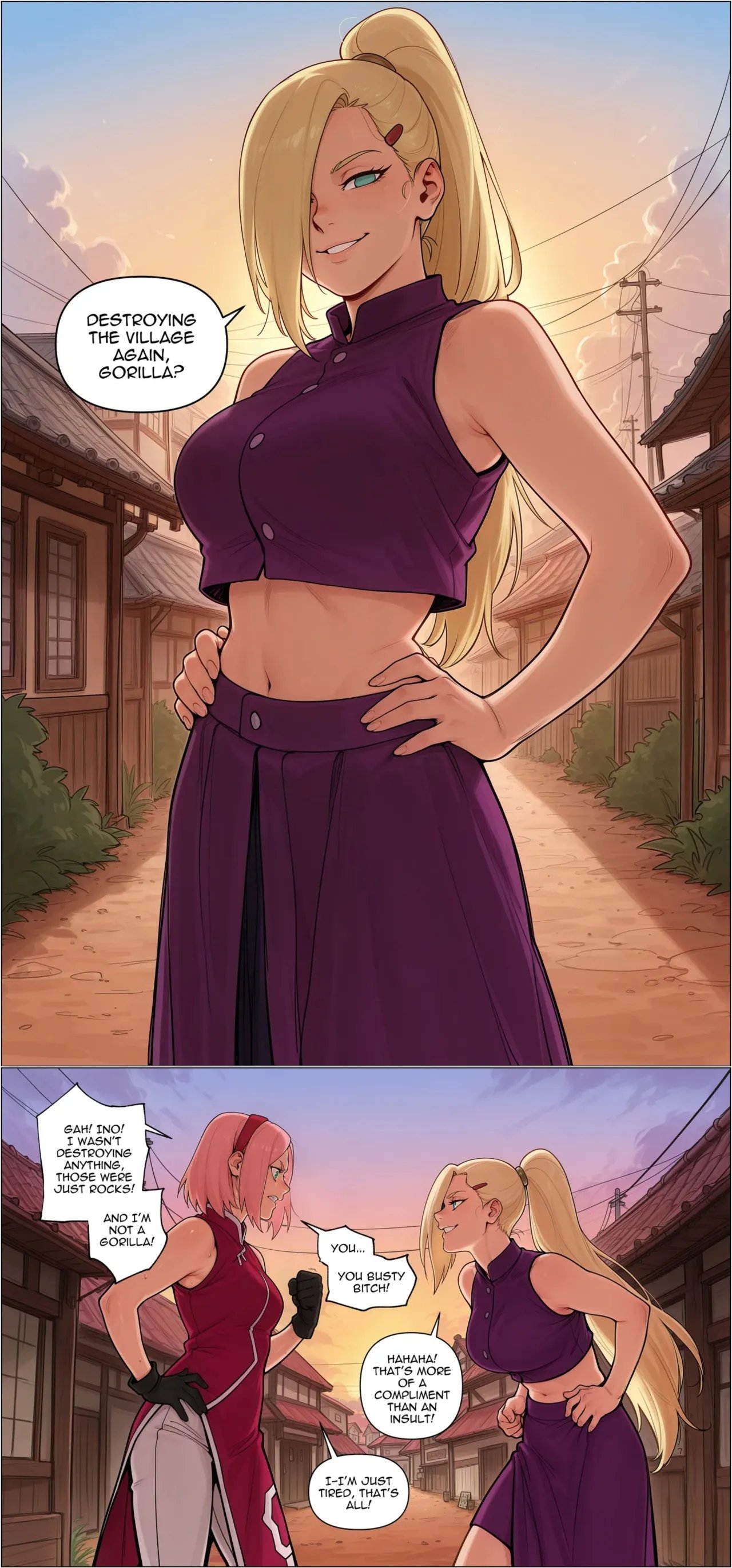 Sakura Haruno x Ino Yamanaka (Parody :Naruto Shippuden) comic porn Sakura Haruno x Ino Yamanaka ( :Naruto Shippuden) Chapter 1 – page 2