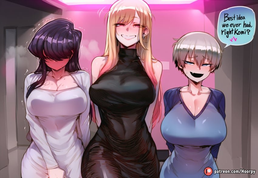 Komi X Marin X Uzaki Blacked porn comic Komi X Marin X Uzaki Blacked Chapter 1 – page 26
