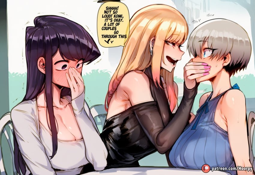 Komi X Marin X Uzaki Blacked porn comic Komi X Marin X Uzaki Blacked Chapter 1 – page 3