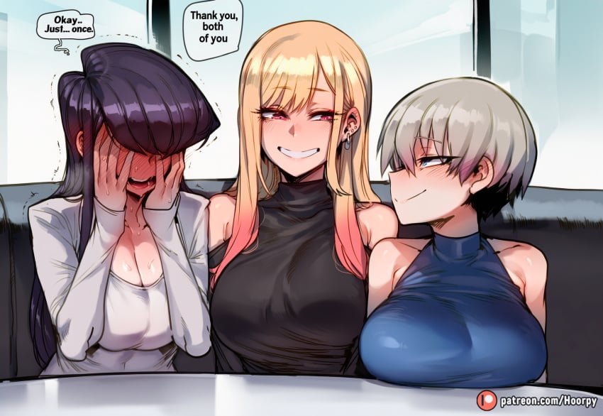 Komi X Marin X Uzaki Blacked porn comic Komi X Marin X Uzaki Blacked Chapter 1 – page 5