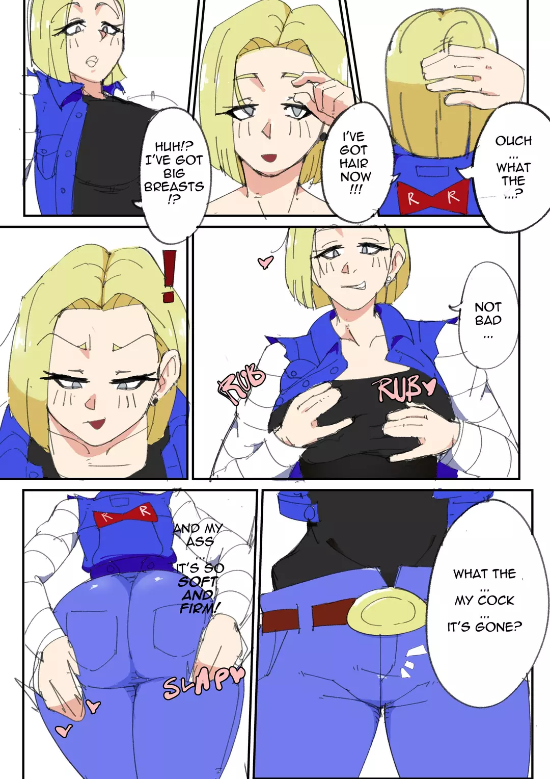 Android 18 & Master Roshi accidentally get their bodies swapped! – page 2