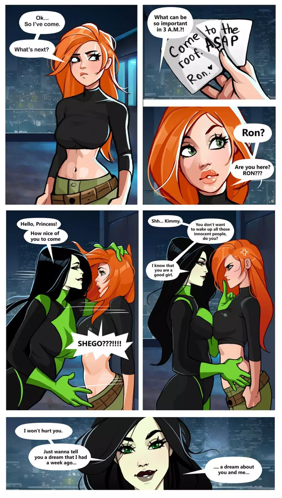 Kim and Shego: Date on the roof – page 2