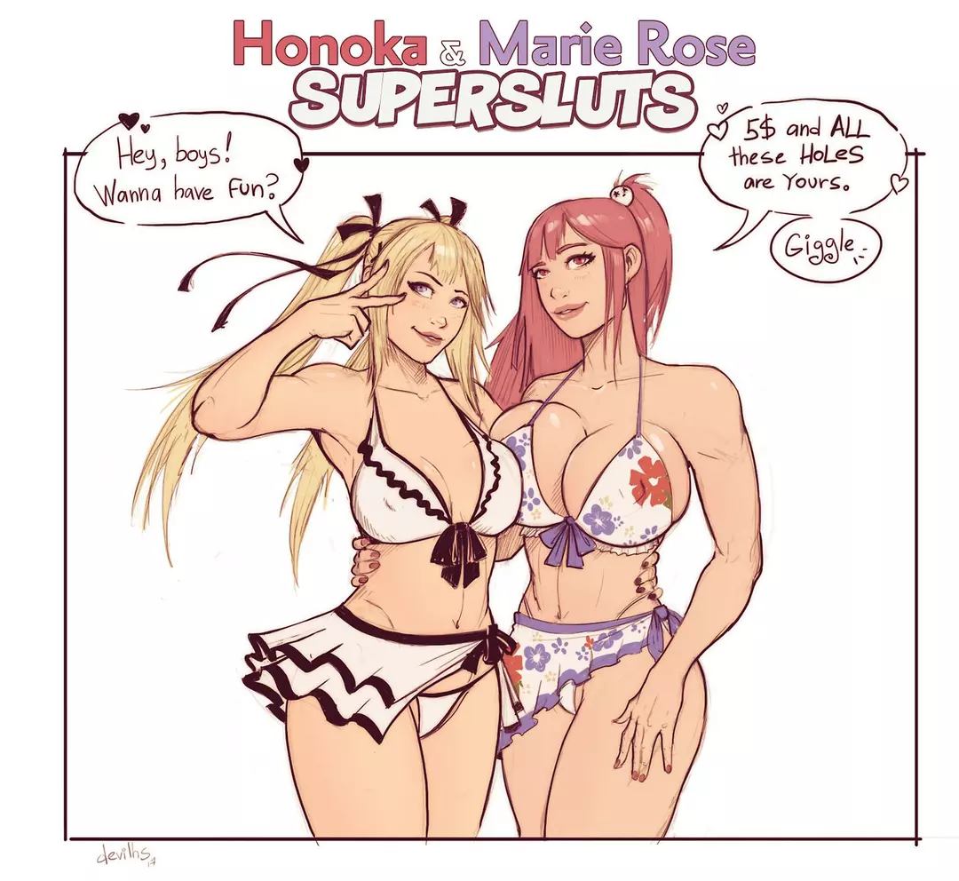 Artworks And Misc. Honoka and Marie Rose Supersluts (Dead or Alive) – page 1