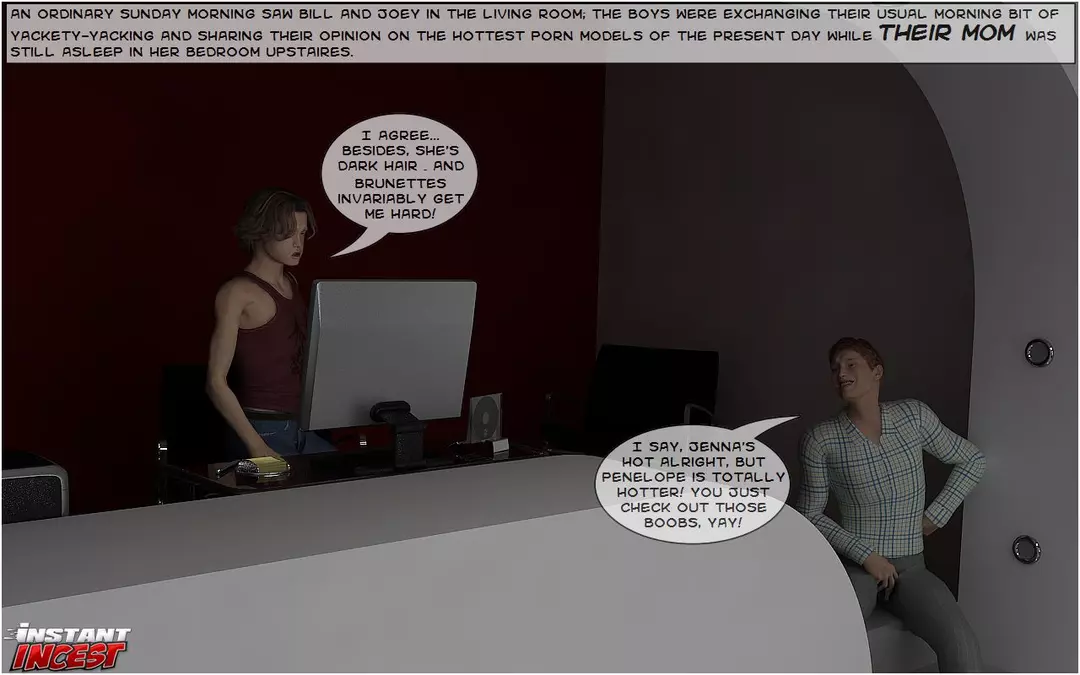 Comics Sons seducing hot momma – page 1