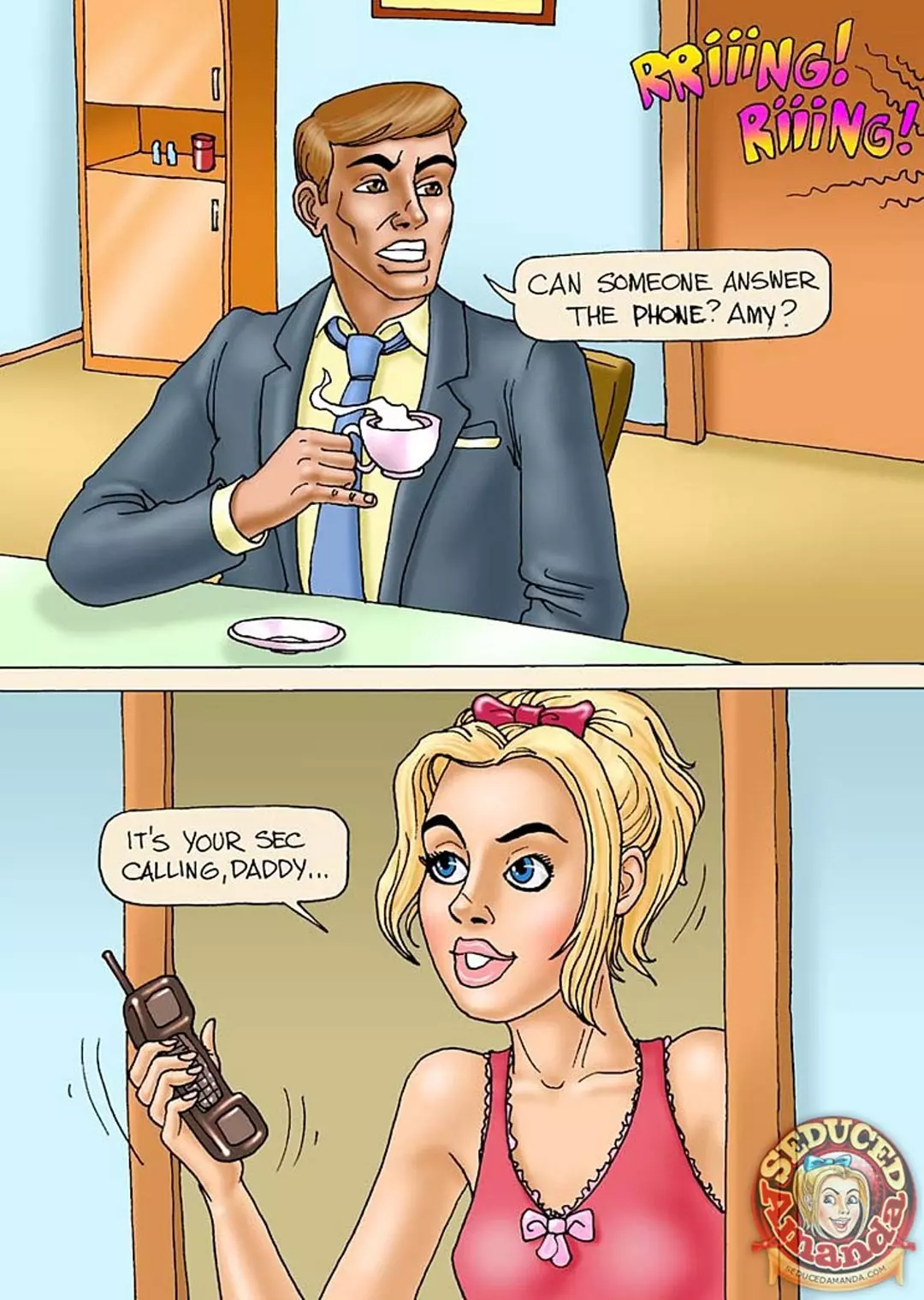 Seduced Amanda Being Dad's Secretary – page 1
