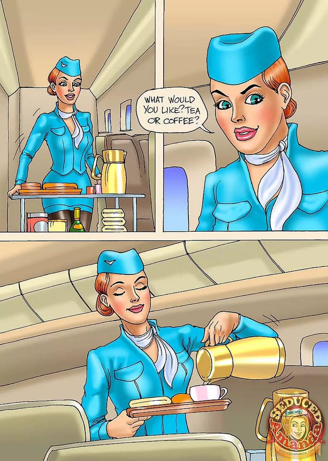 Seduced Amanda Adventure on a Plane – page 2