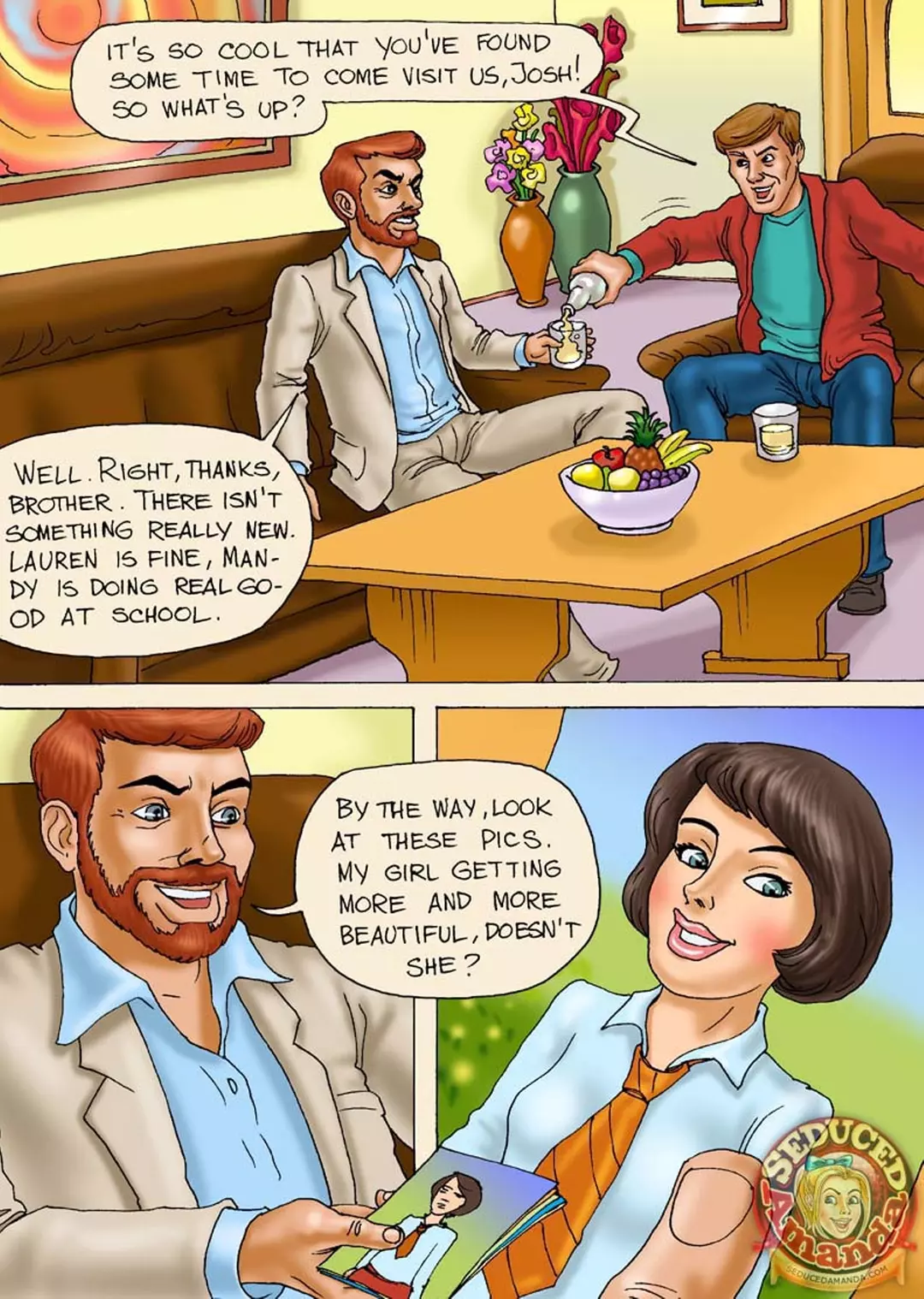 Seduced Amanda Dad and his Brother – page 1